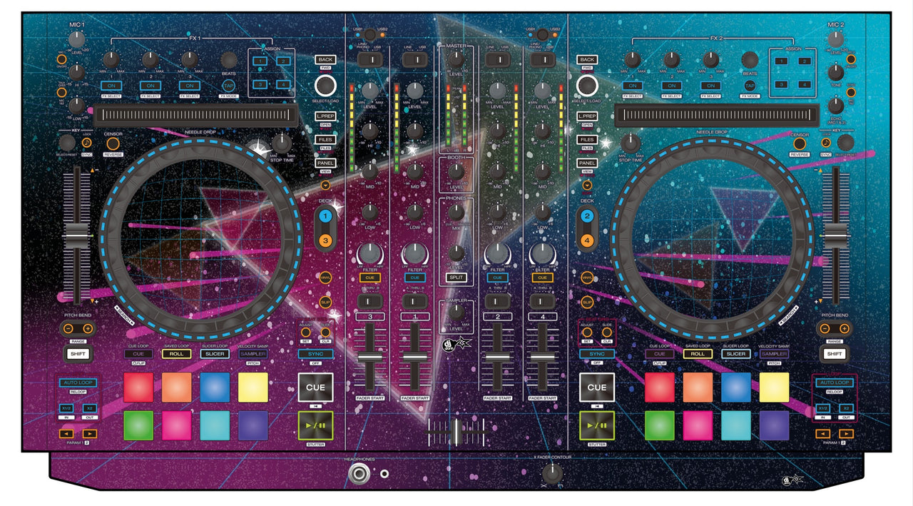 Denon DJ MC 7000 Skin 80s Synth