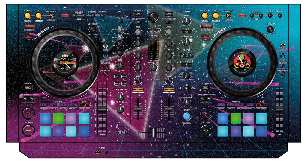 Pioneer DJ DDJ 800 Skin 80s Synth