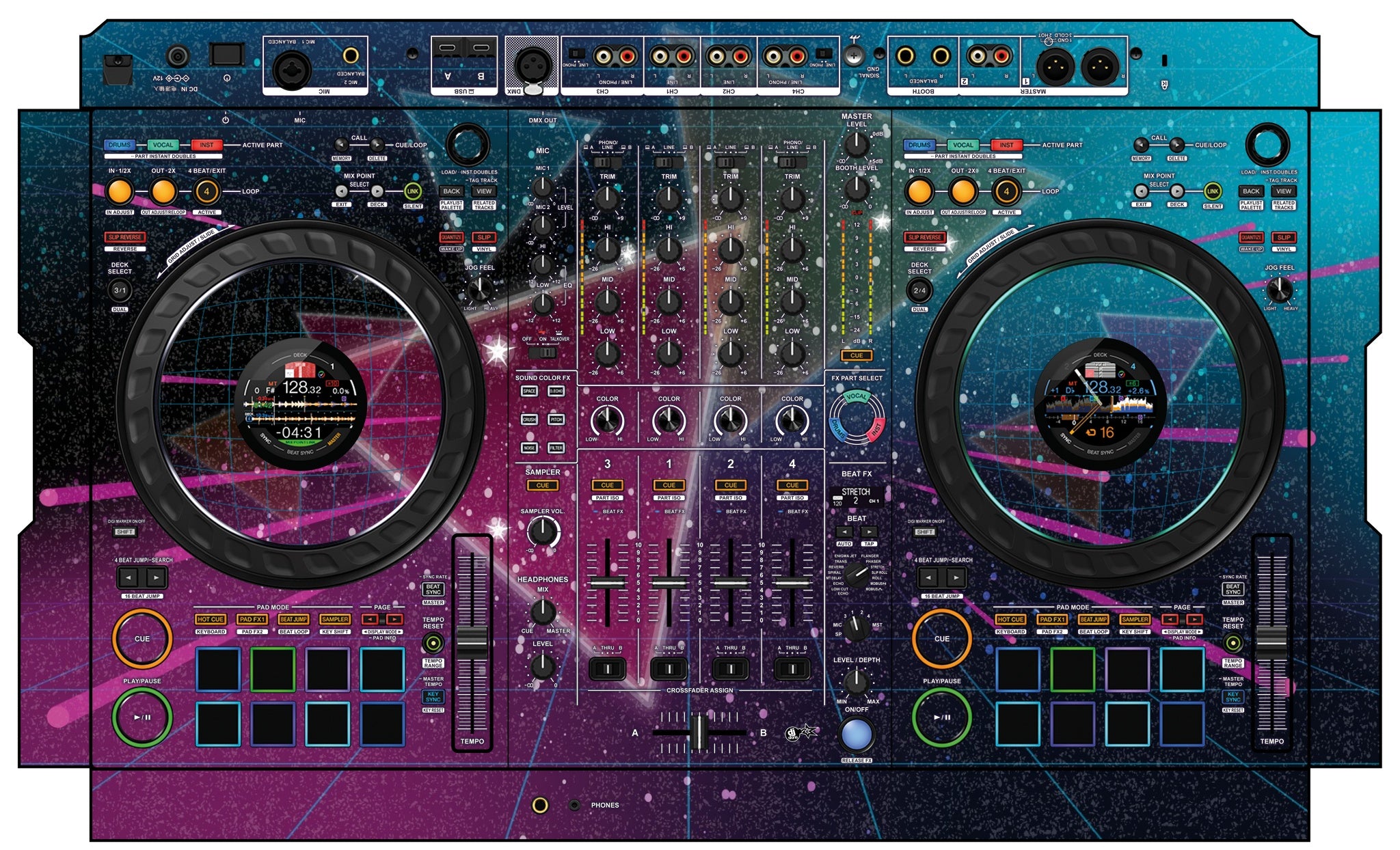 DJ Skins® Pioneer DJ DDJ FLX10 Skin Galactica