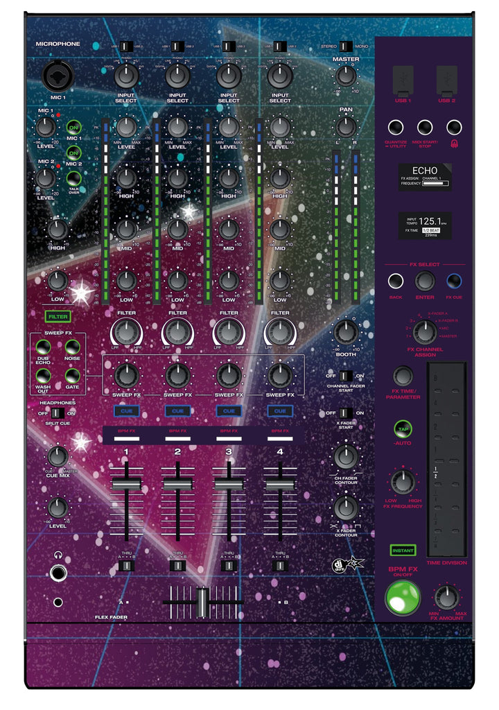 Denon DJ X 1850 Skin 80s Synth