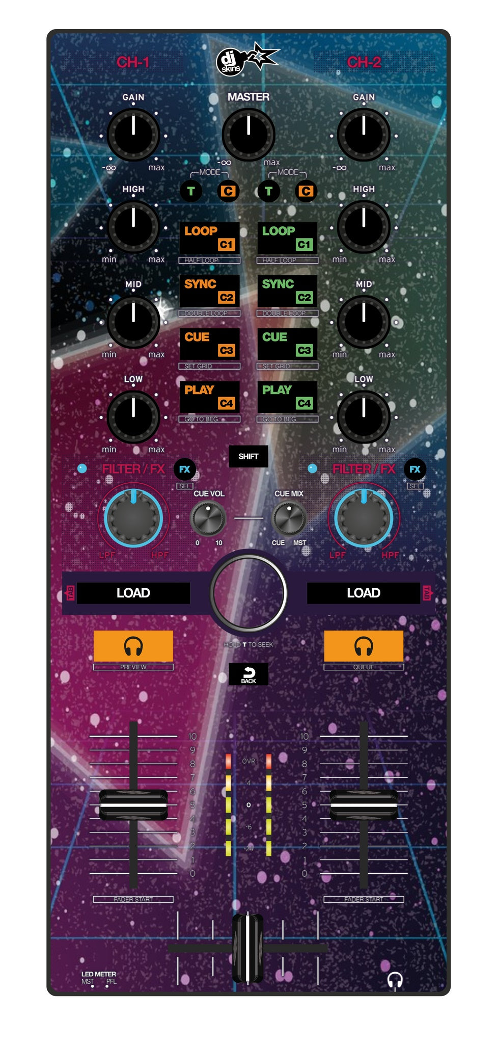 Reloop Mixtour Skin 80s Synth