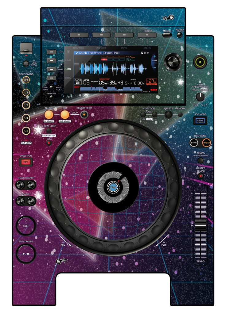Pioneer DJ CDJ 900 NEXUS Skin 80s Synth
