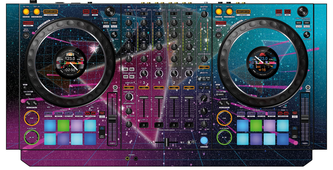 Pioneer DJ DDJ 1000 Skin 80s Synth