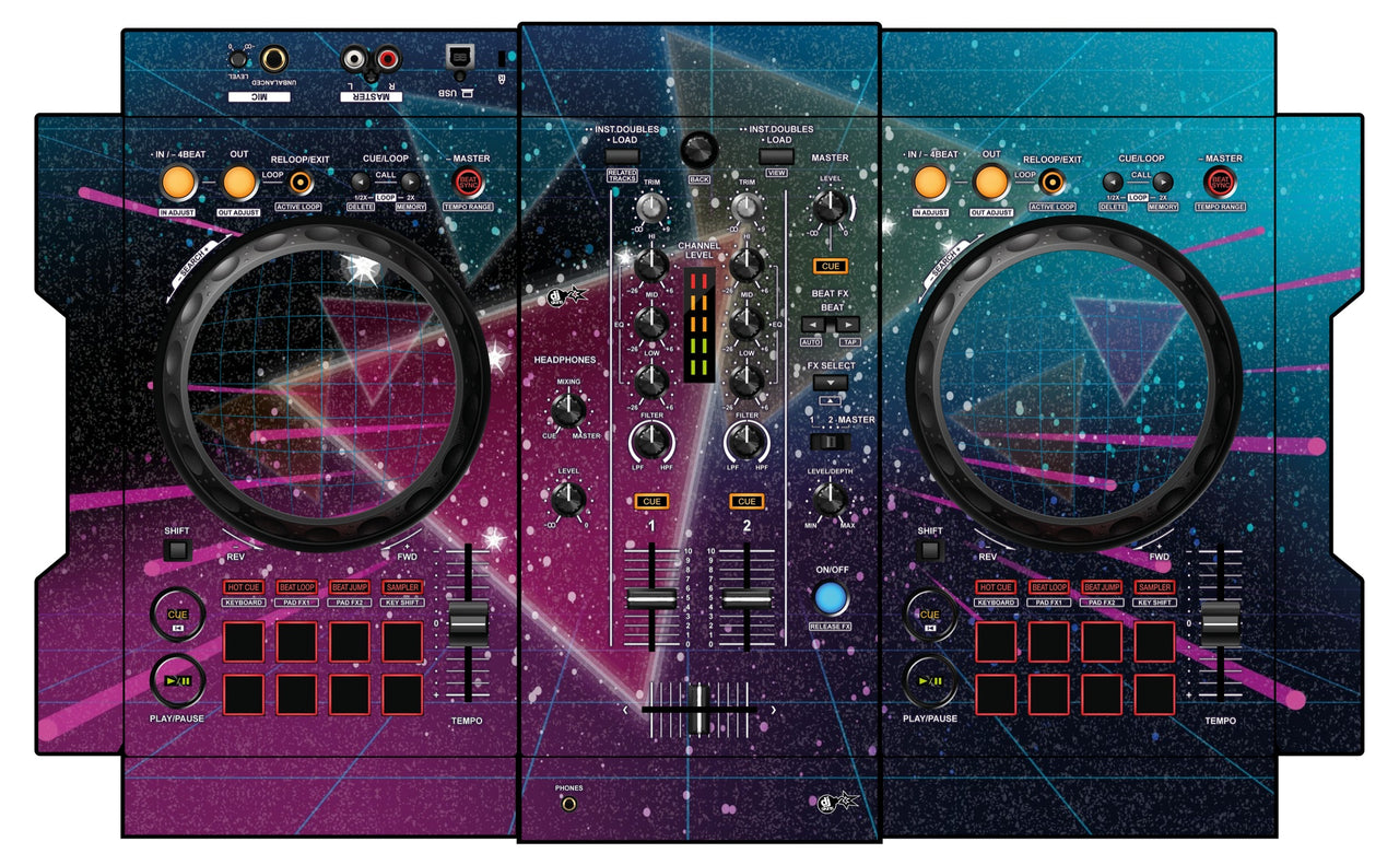 Pioneer DJ DDJ 400 Skin 80s Synth