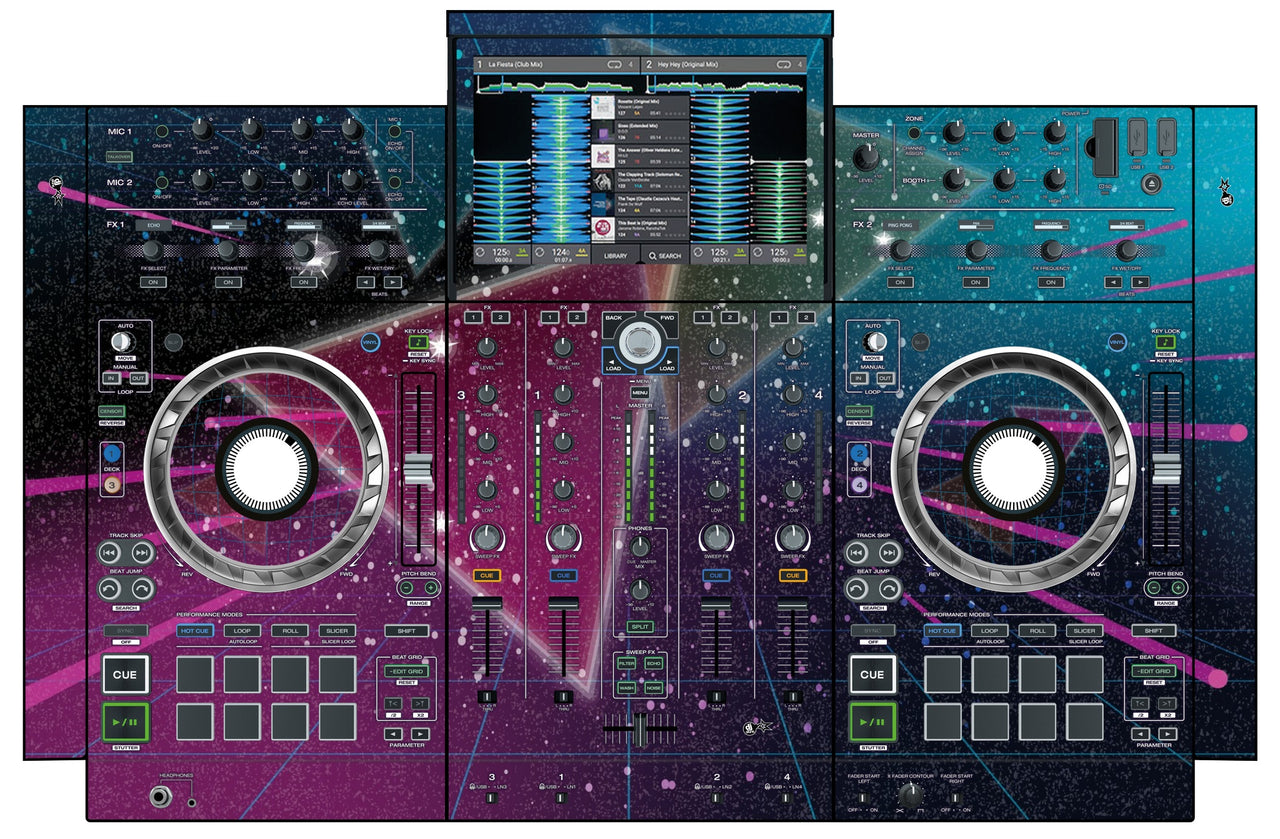 Denon DJ PRIME 4 Skin 80s Synth