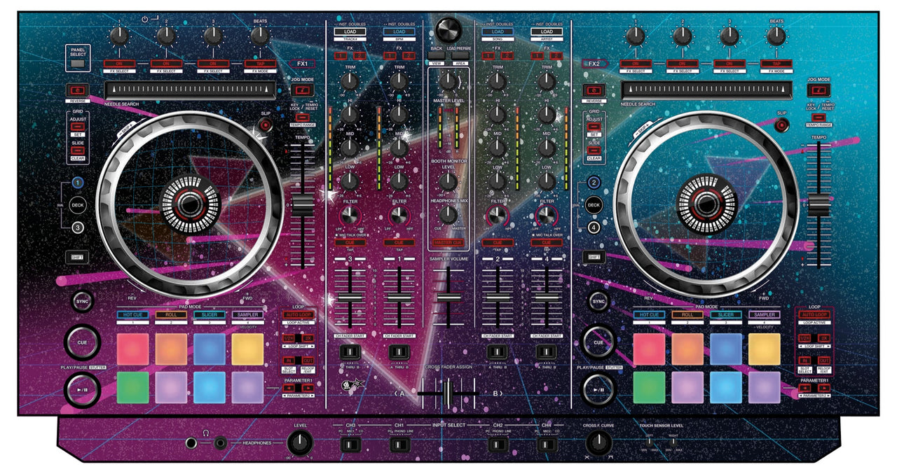 Pioneer DJ DDJ SX Skin 80s Synth