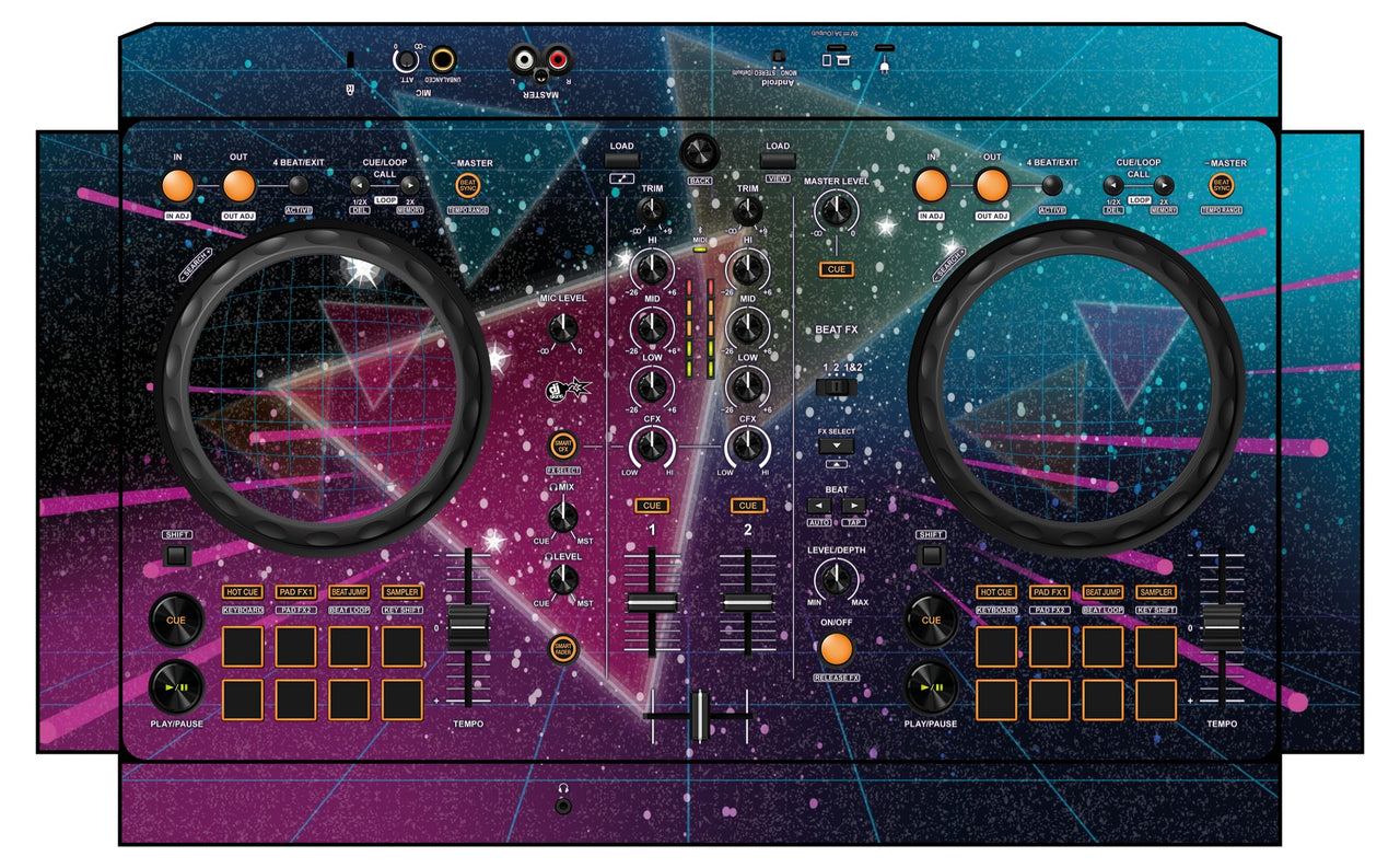 Pioneer DJ DDJ FLX 4 Skin 80s Synth