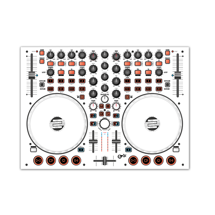dj-skins Reloop Terminal Mix 2 Skin WHITE aka STAR TROOPER