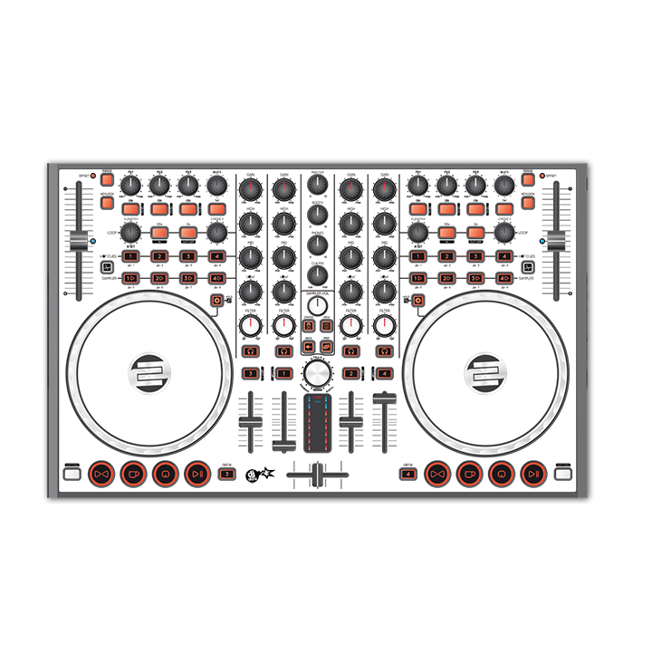 dj-skins Reloop Terminal Mix 4 Skin WHITE aka STAR TROOPER