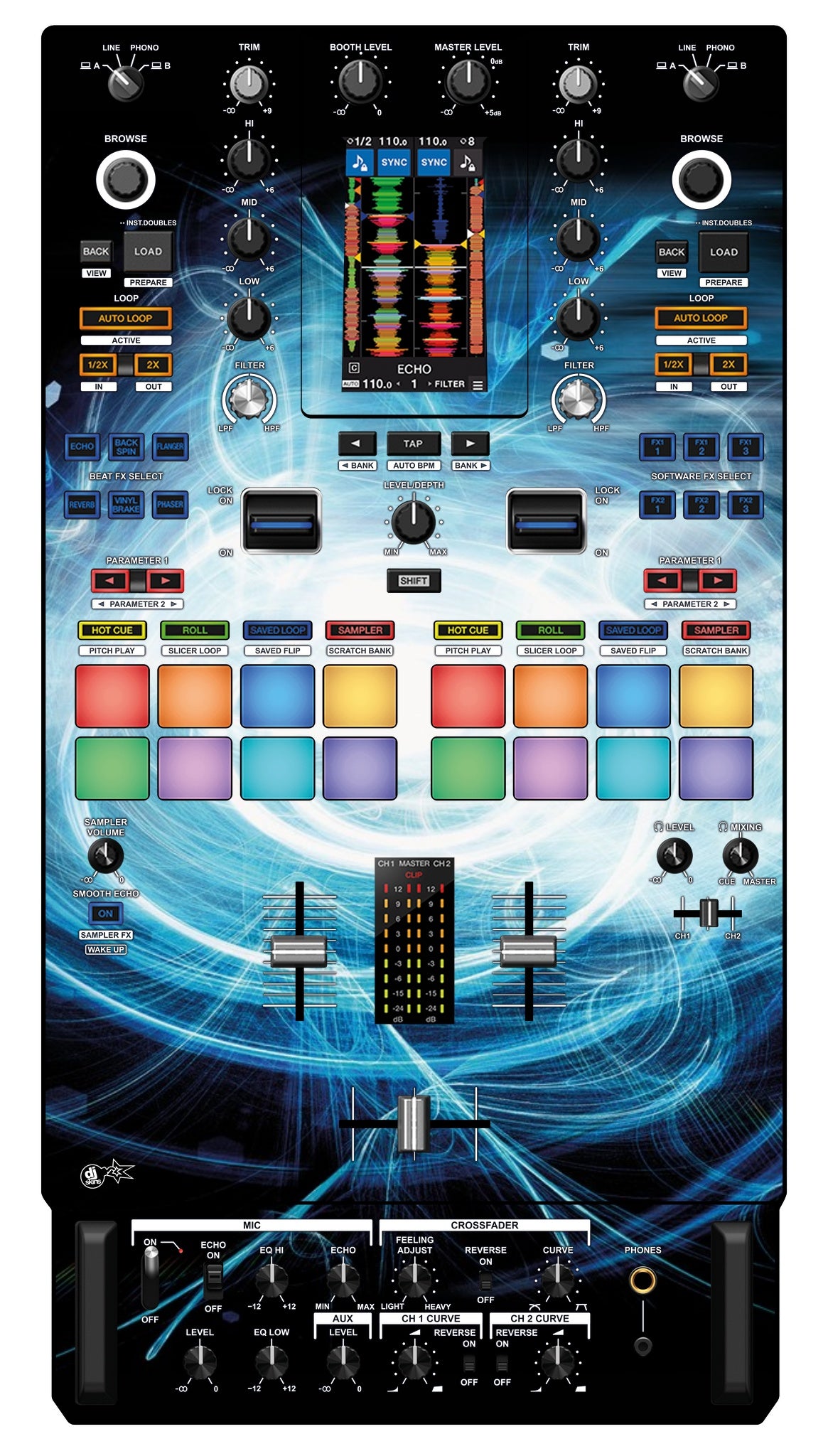 Pioneer DJ DJM S11 Skin Black Hole