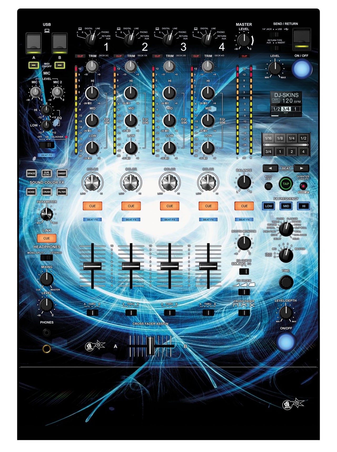 Pioneer DJ DJM 900 NEXUS 2 Skin Black Hole