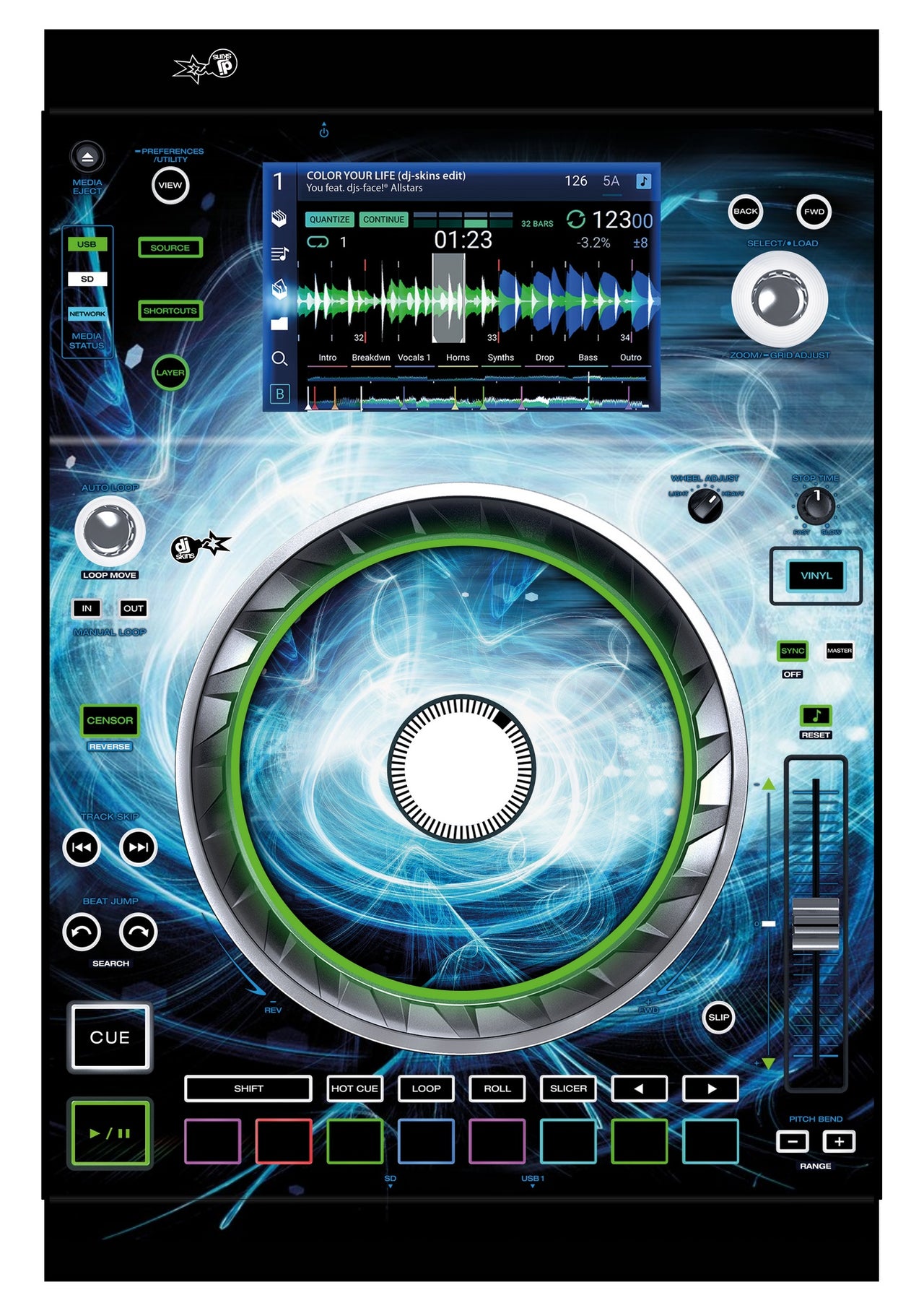 Denon DJ SC 5000 Skin Black Hole