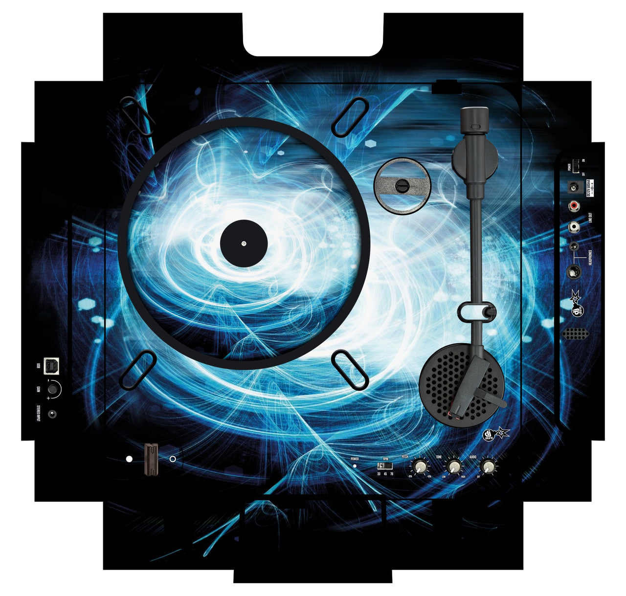Numark PT 01 incl. Sides Skin Black Hole