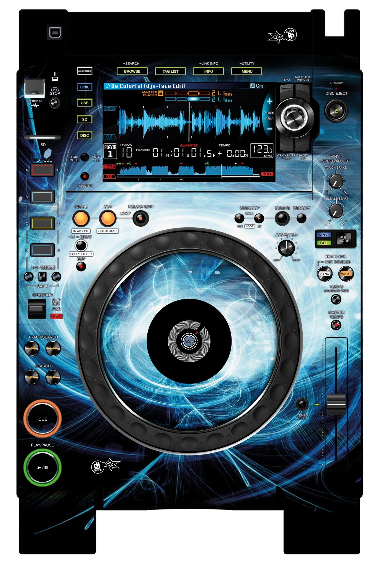 Pioneer DJ CDJ 2000 NEXUS 2 Skin Black Hole