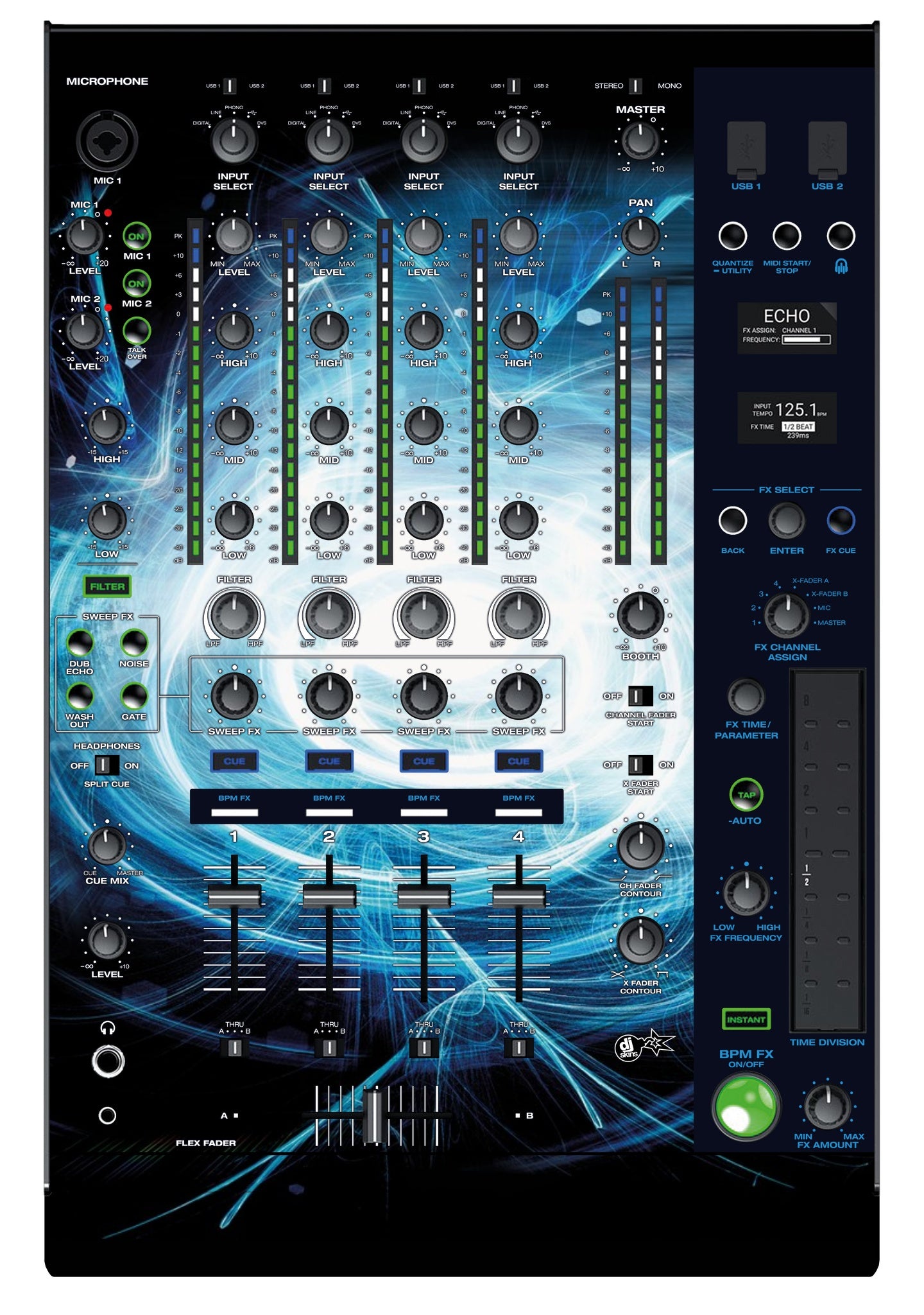 Denon DJ X 1850 Skin Black Hole