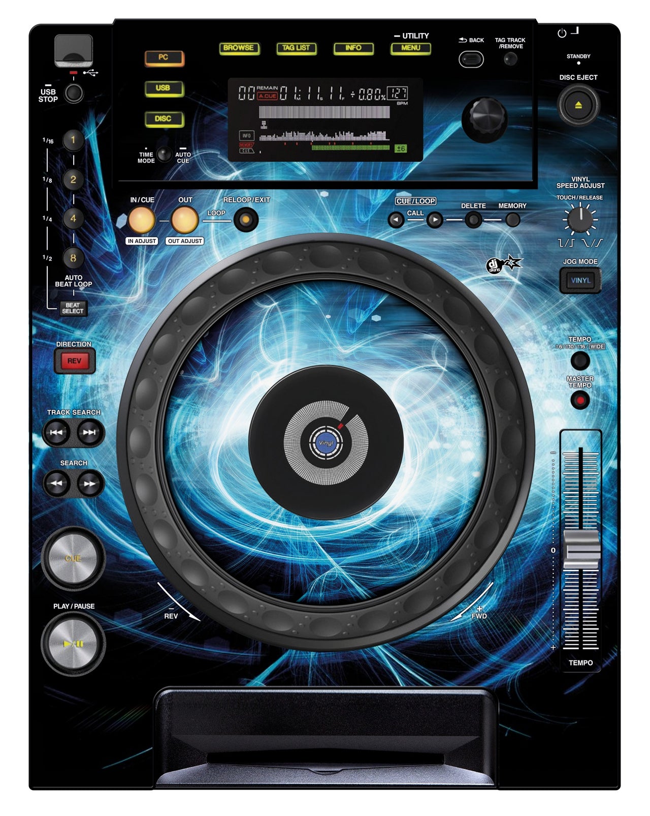 Pioneer DJ CDJ 850 Skin Black Hole