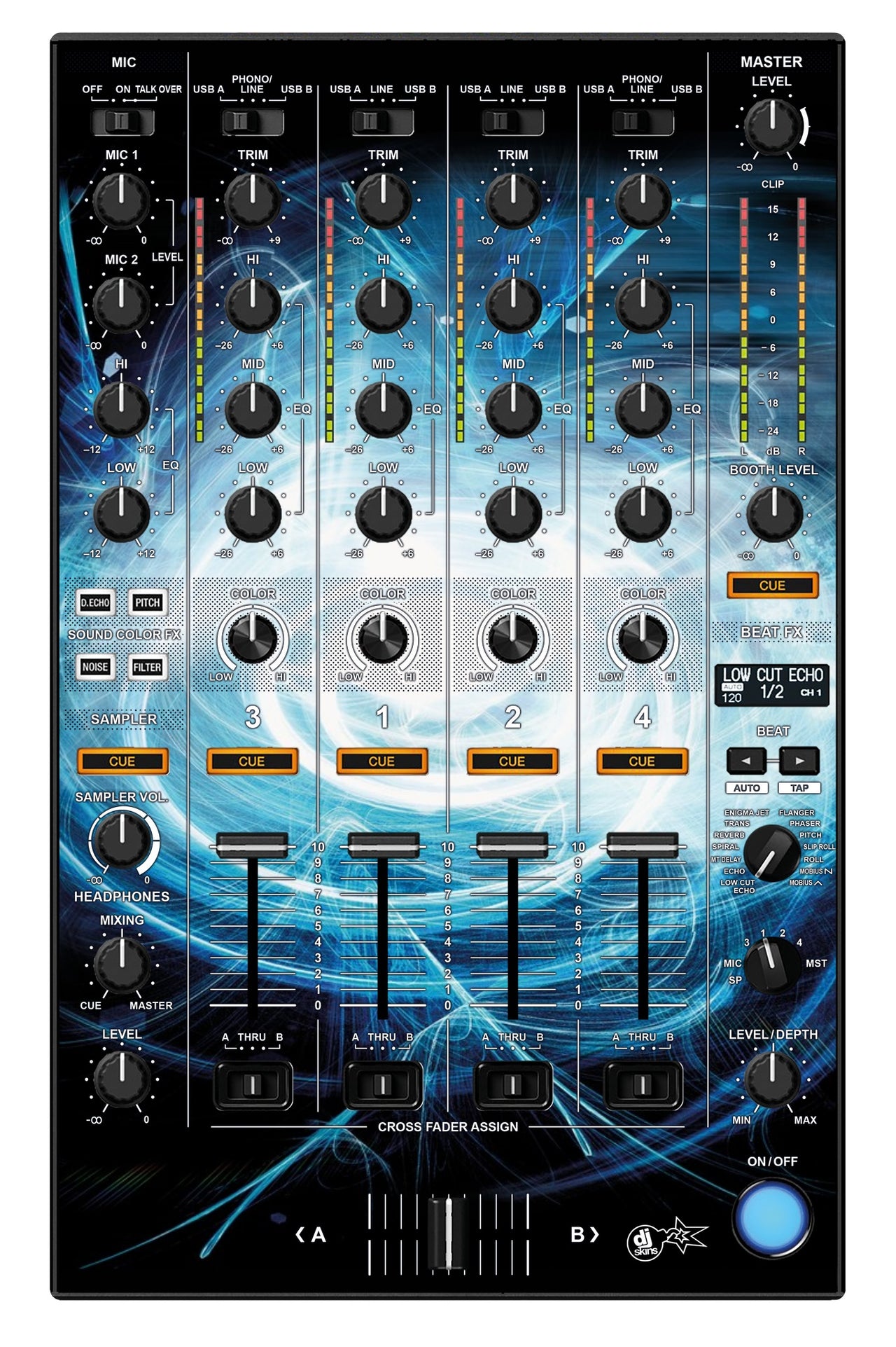 Pioneer DJ DDJ 1000 SRT MIXER Skin Black Hole