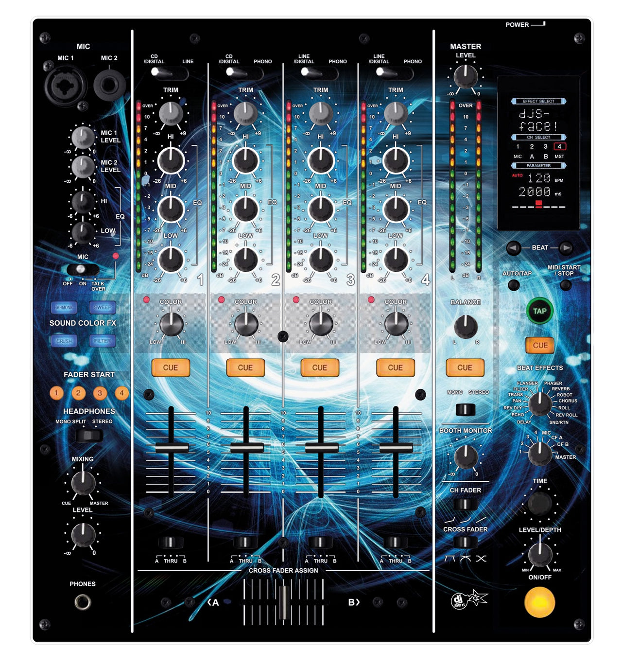 Pioneer DJ DJM 800 Skin Black Hole