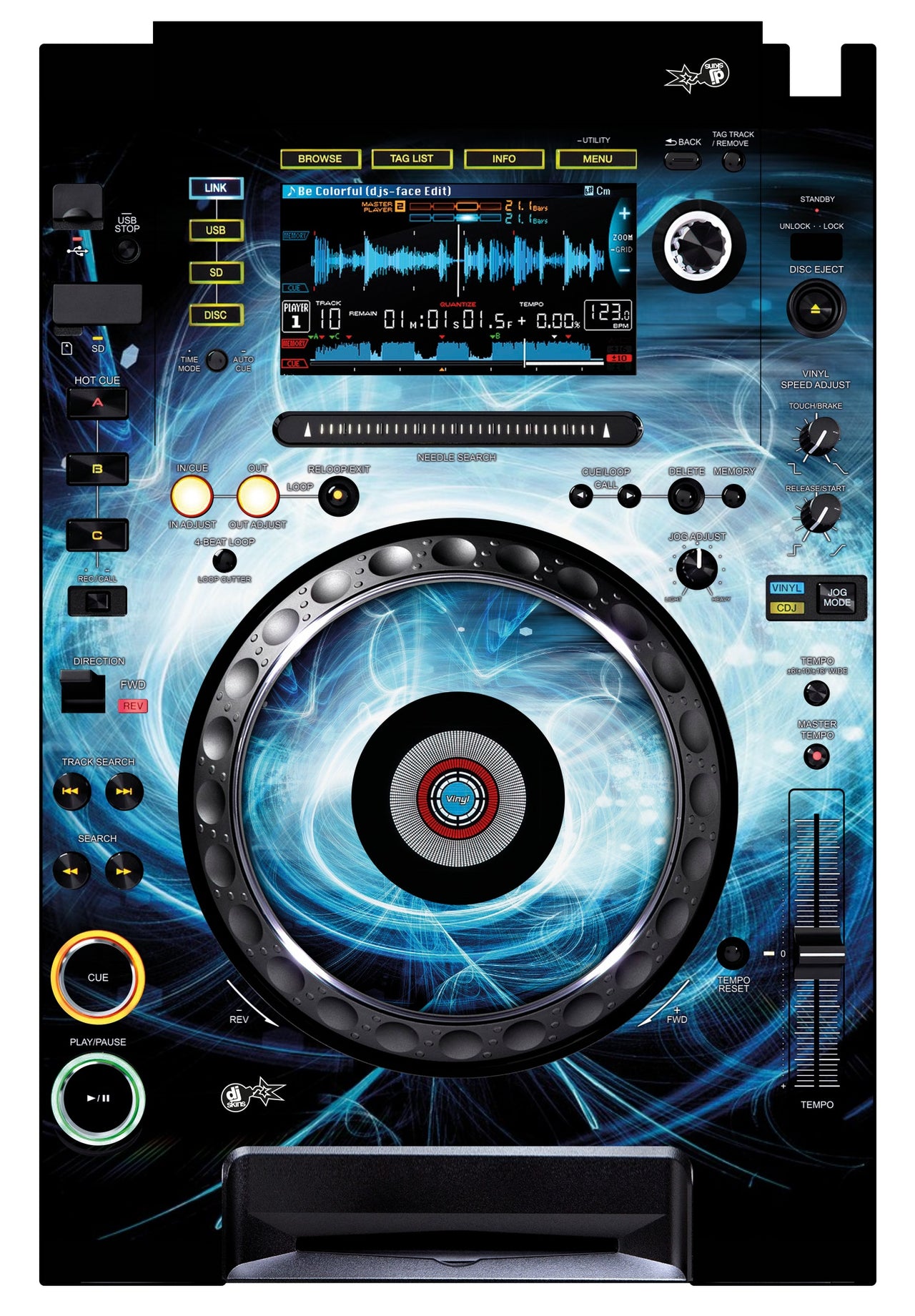 Pioneer DJ CDJ 2000 Skin Black Hole