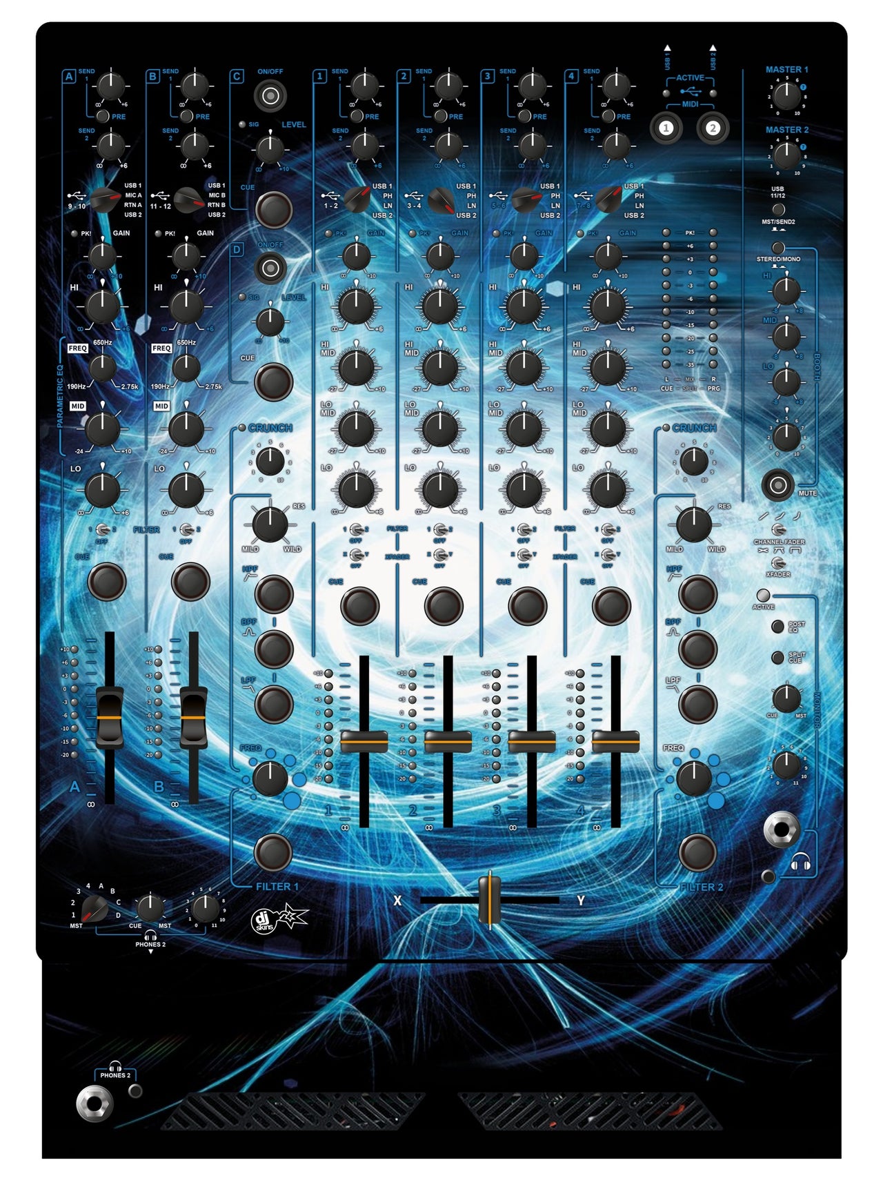 Allen and Heath XONE 96 Skin Black Hole
