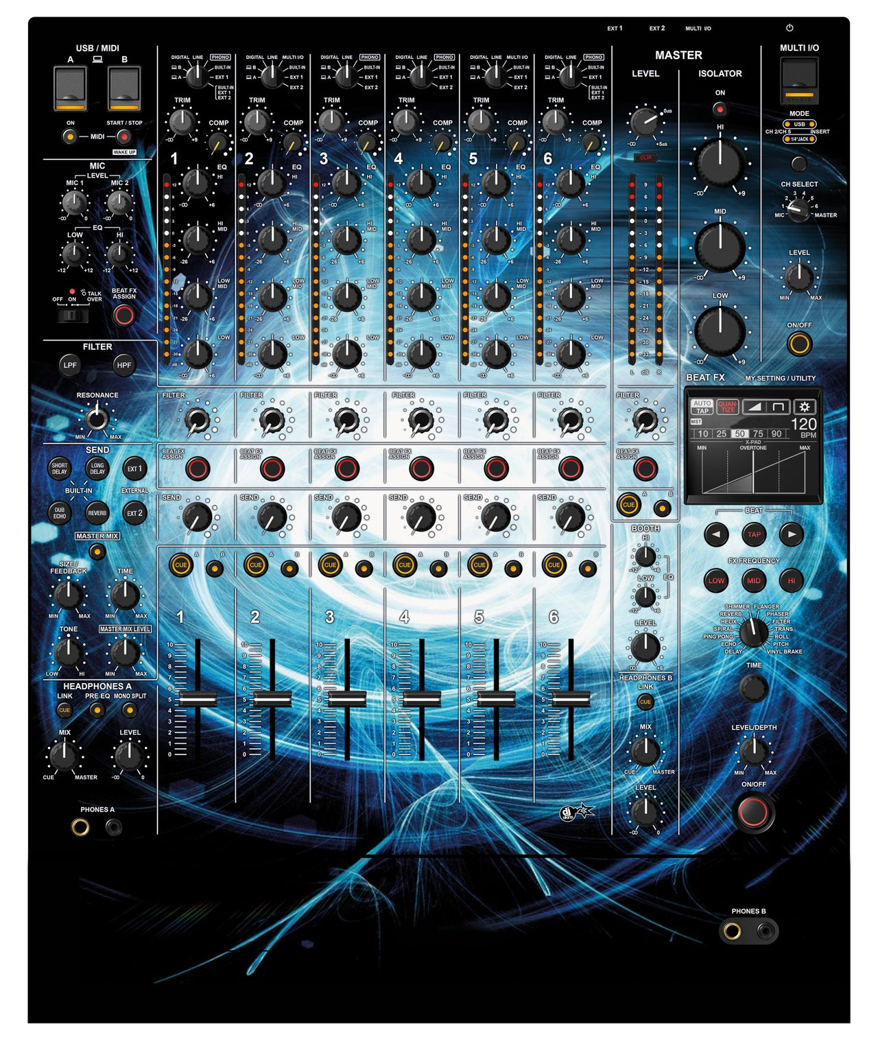 Pioneer DJ DJM V10 LF Skin Black Hole
