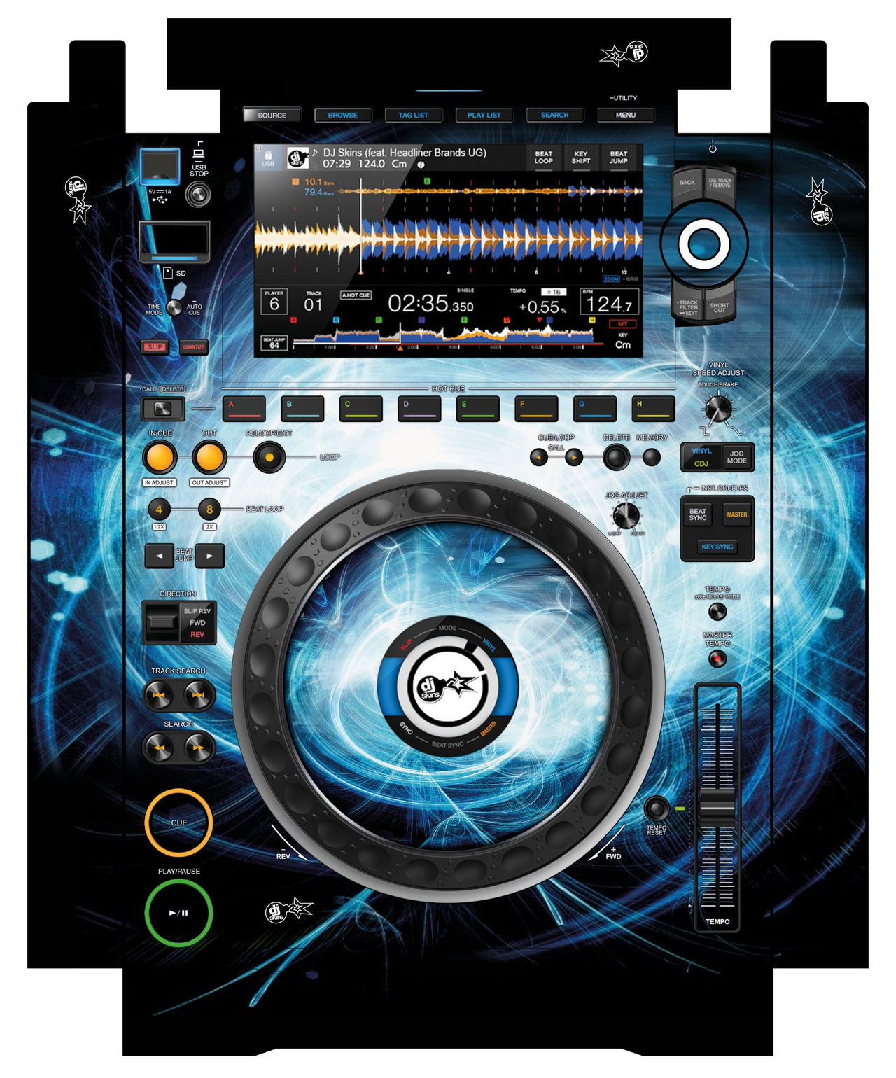 Pioneer DJ CDJ 3000 incl. SIDES Skin Black Hole