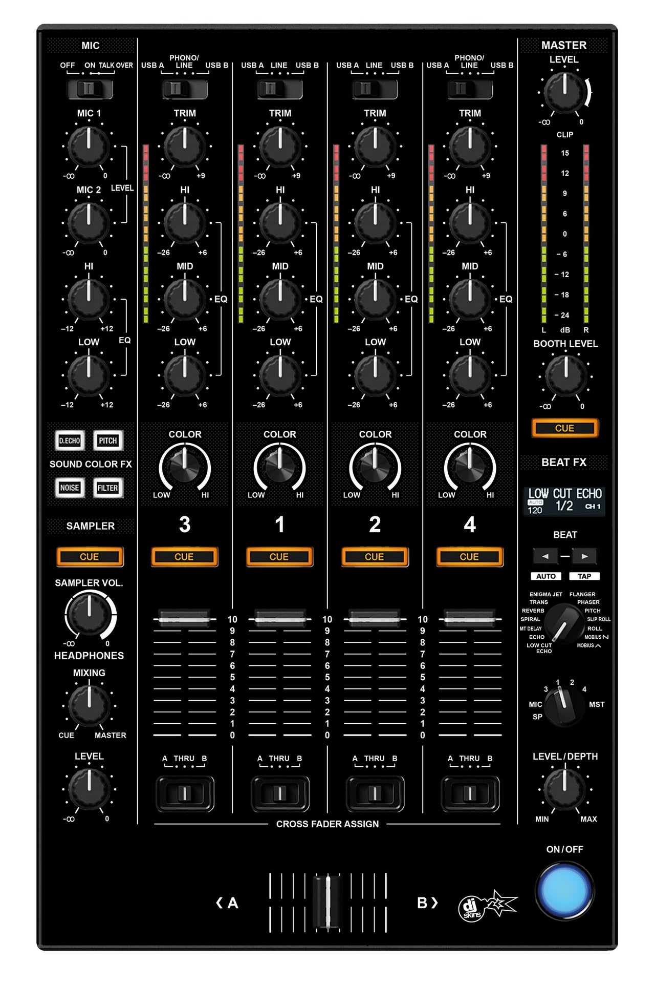 Pioneer DJ DDJ 1000 SRT MIXER Skin Black