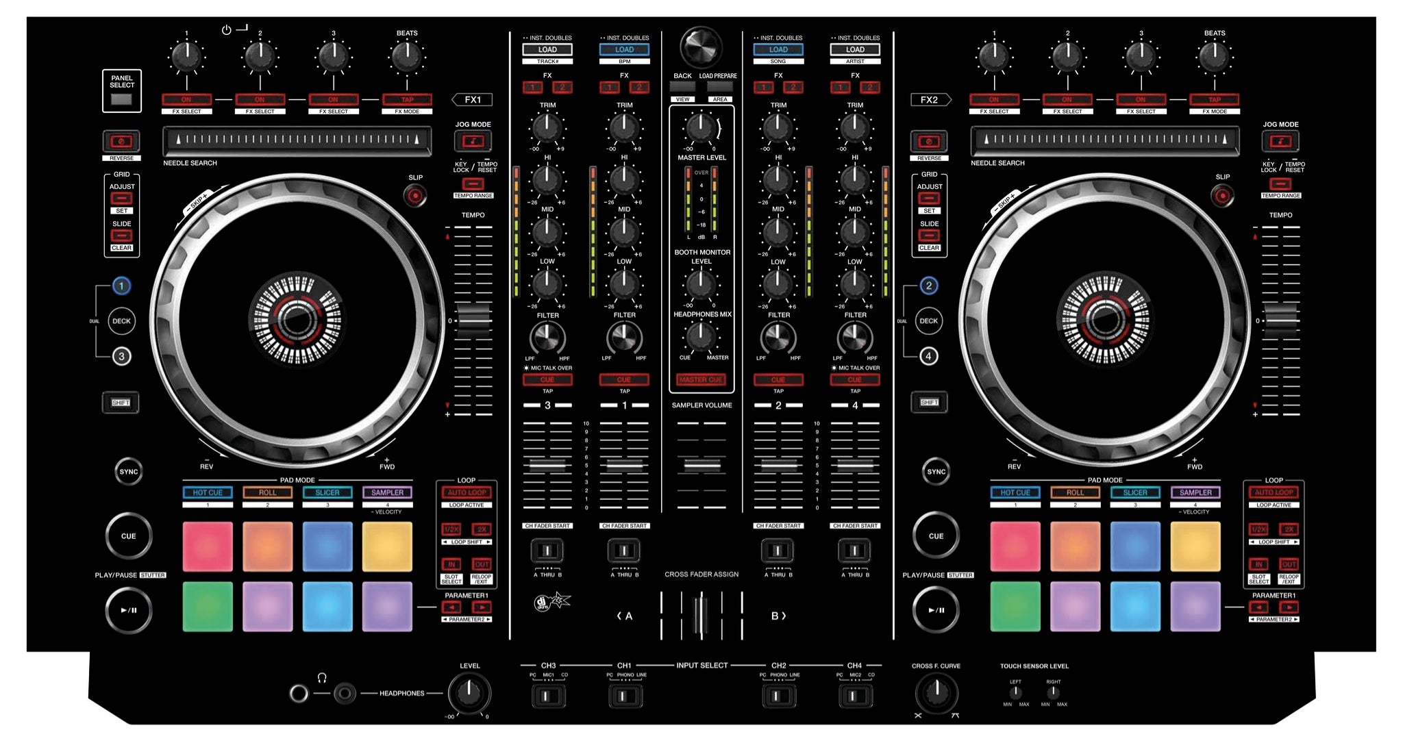 DJ Skins® Pioneer DJ DDJ SX Skin Black