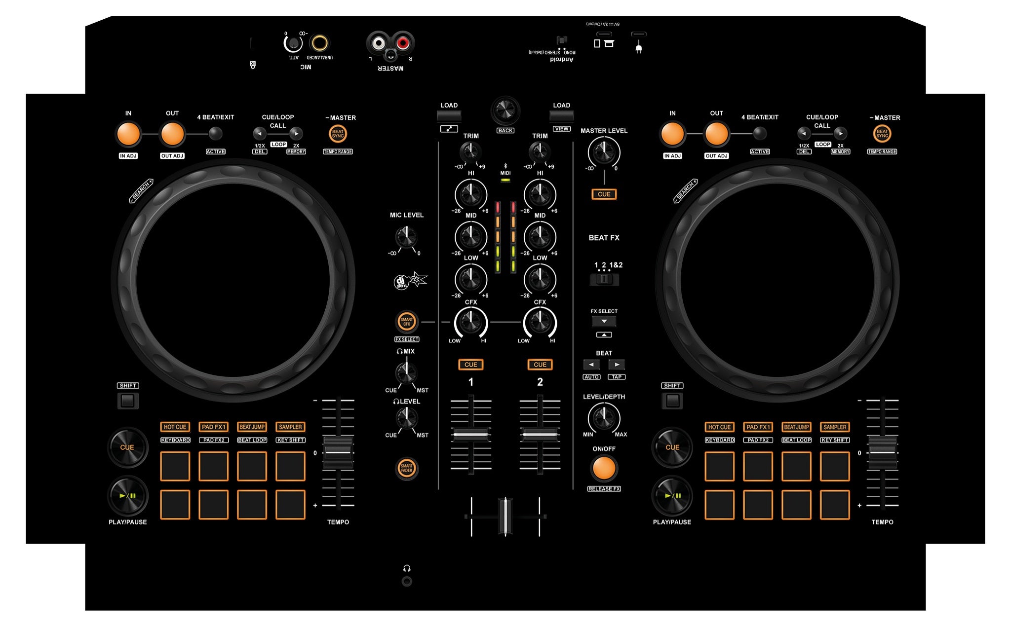 Pioneer DJ DDJ FLX 4 Skin Black