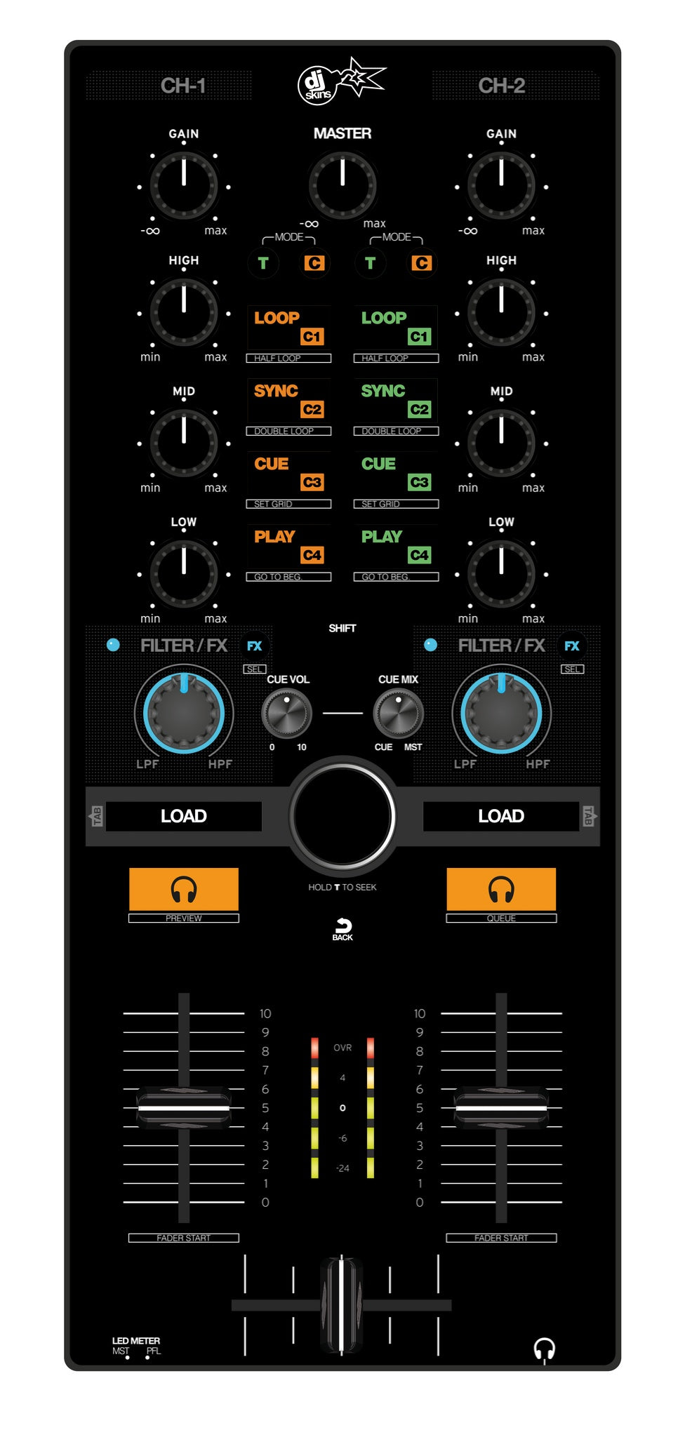 Reloop Mixtour Skin Black