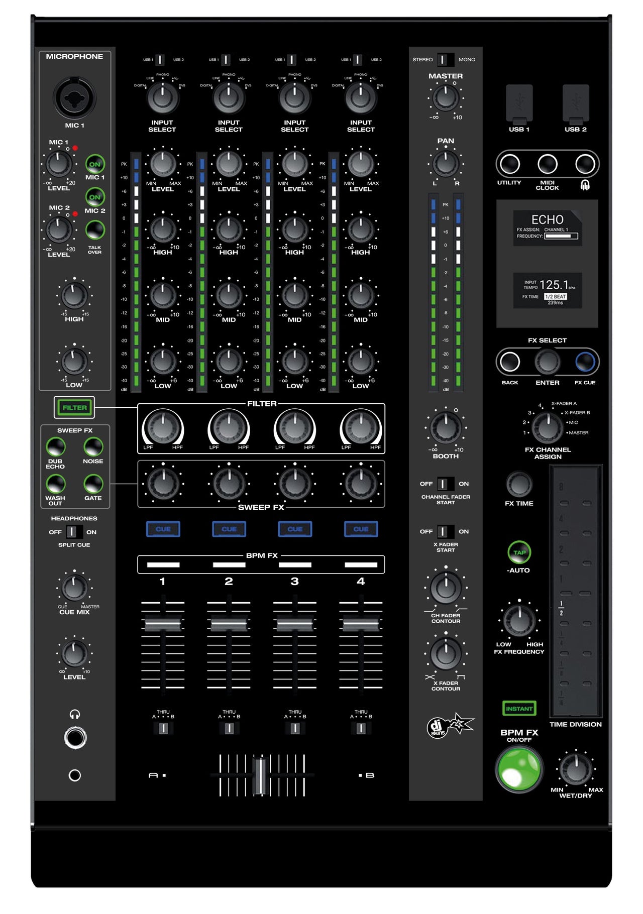 Denon DJ X 1800 Skin Black
