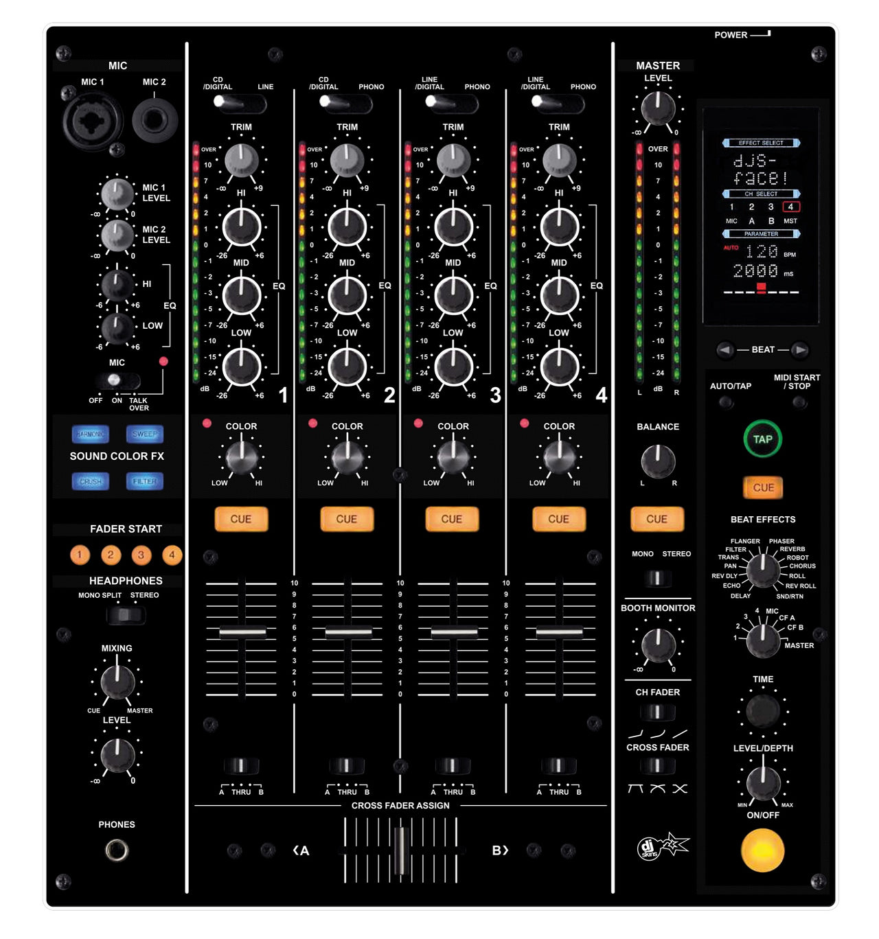 Pioneer DJ DJM 800 Skin Black