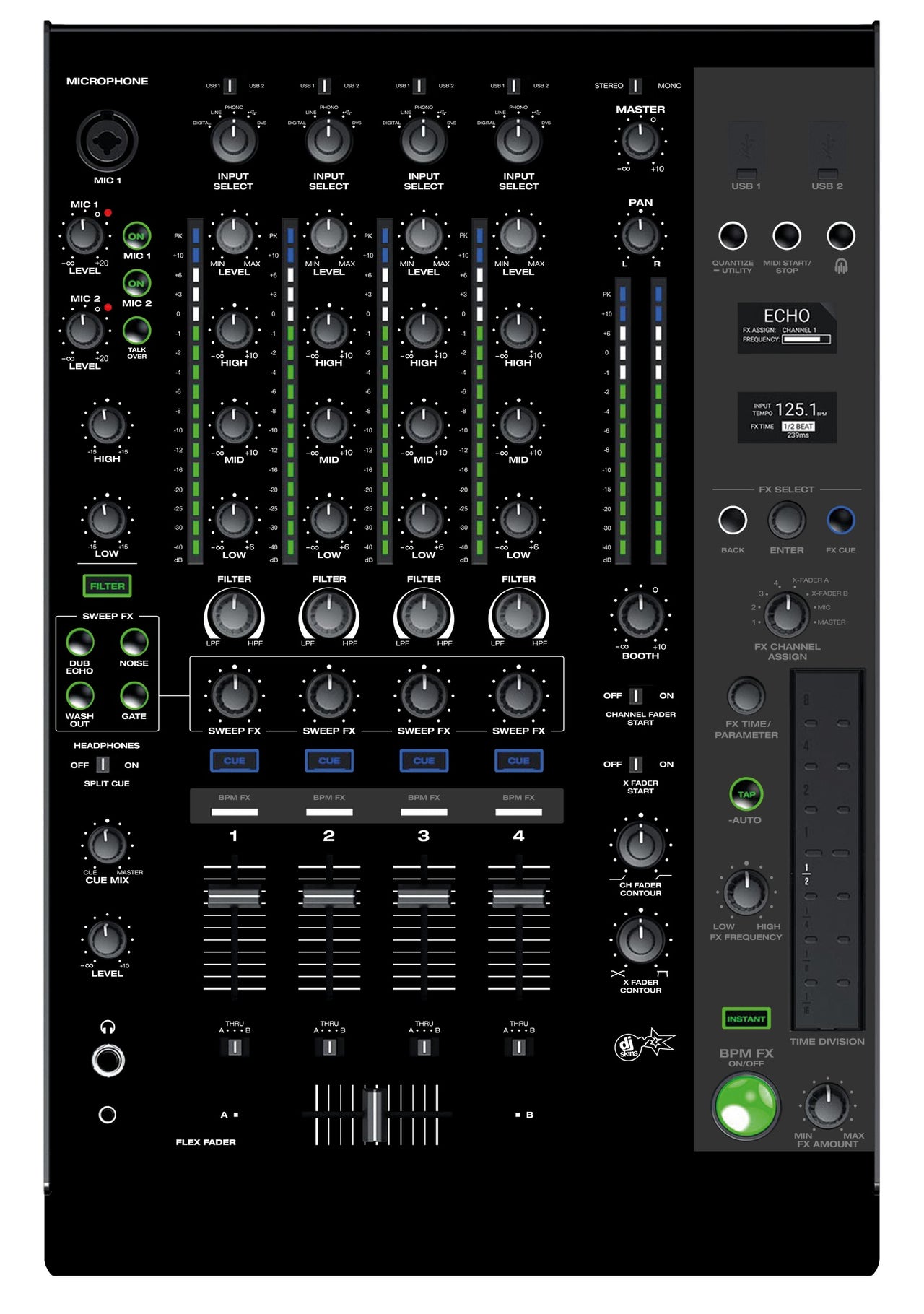 Denon DJ X 1850 Skin Black