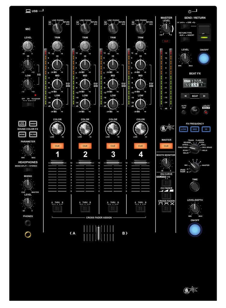 Pioneer DJ DJM 750 MK2 Skin Black