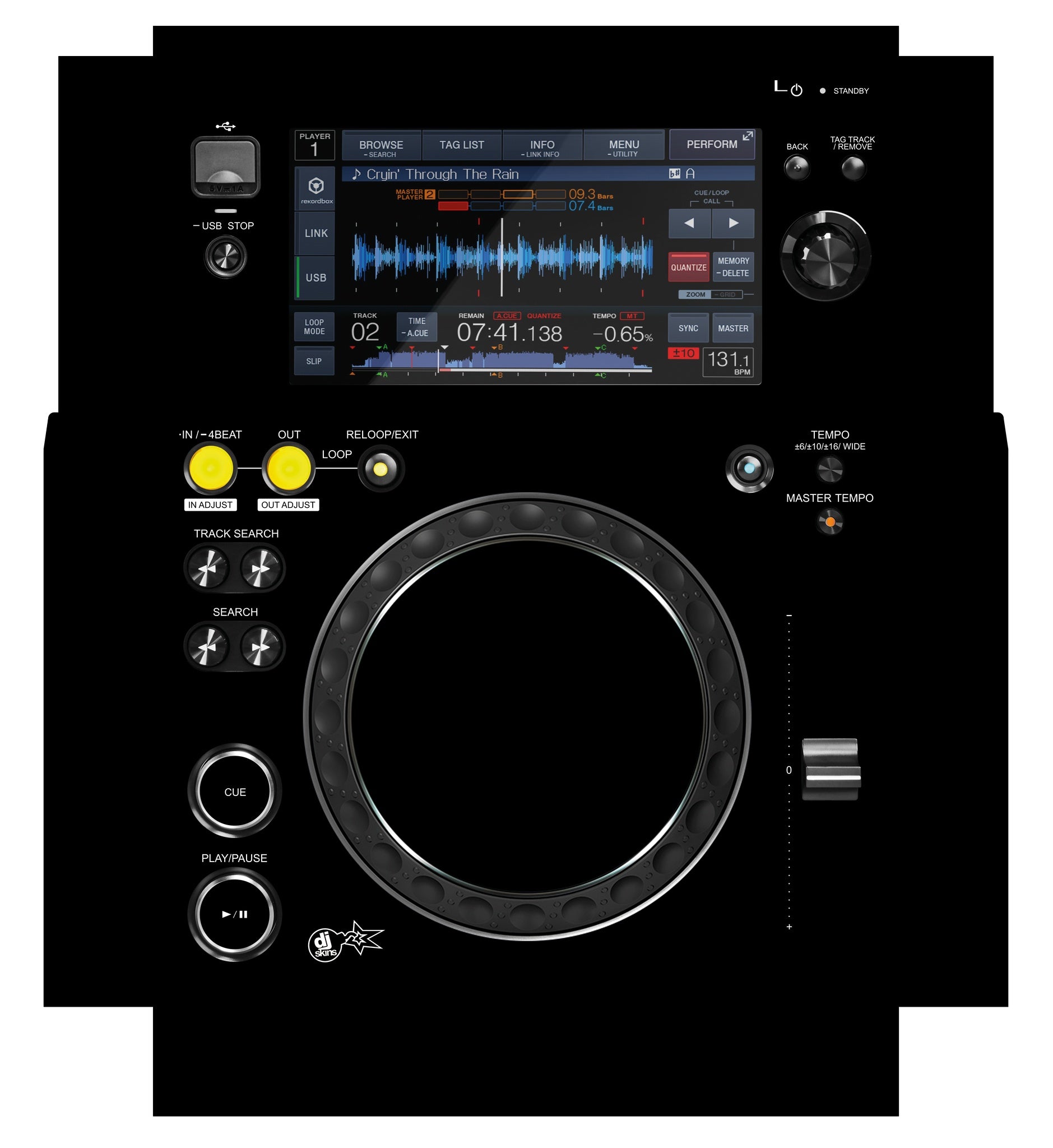 Pioneer DJ XDJ 700 Skin Black