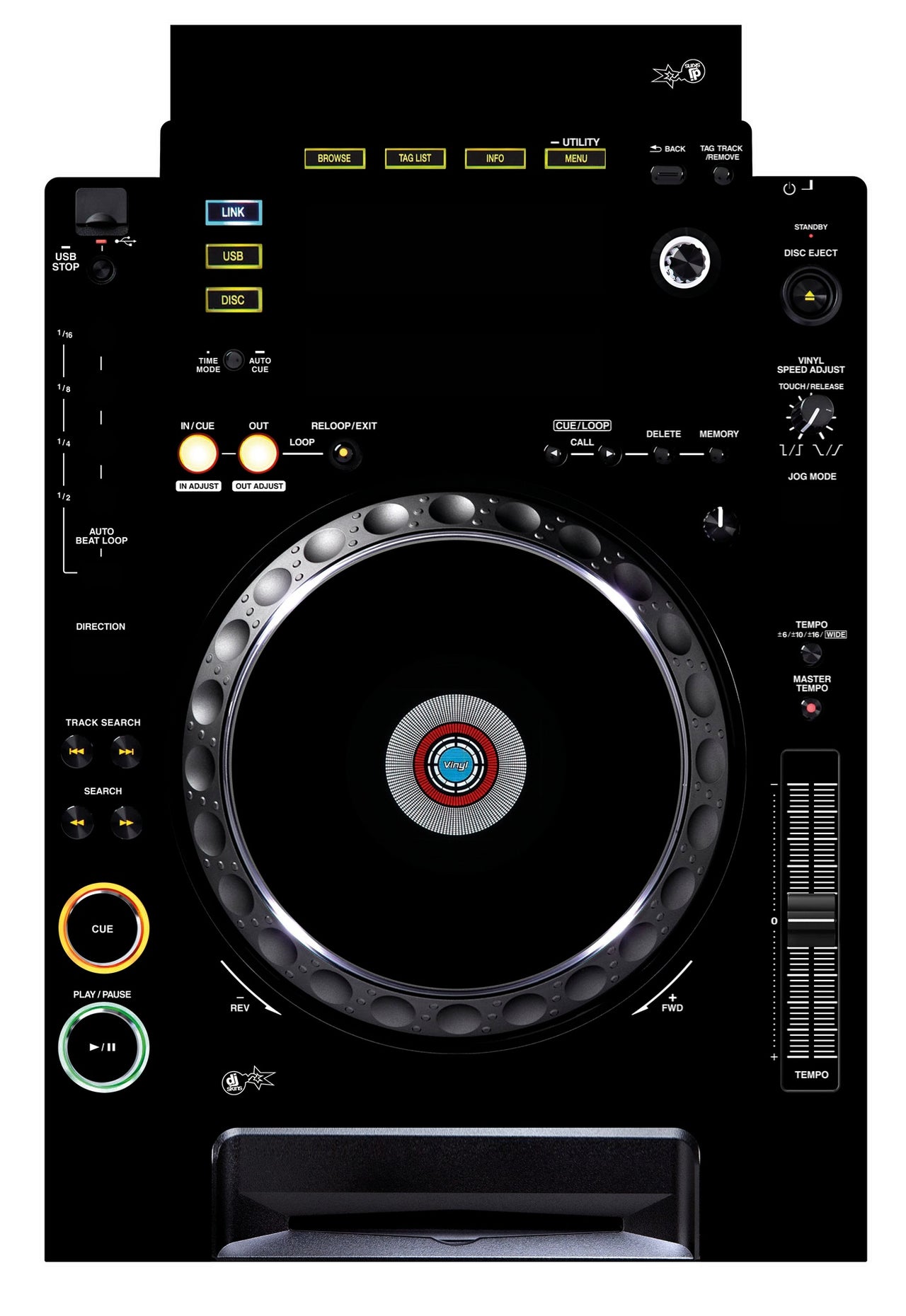 Pioneer DJ CDJ 900 Skin Black