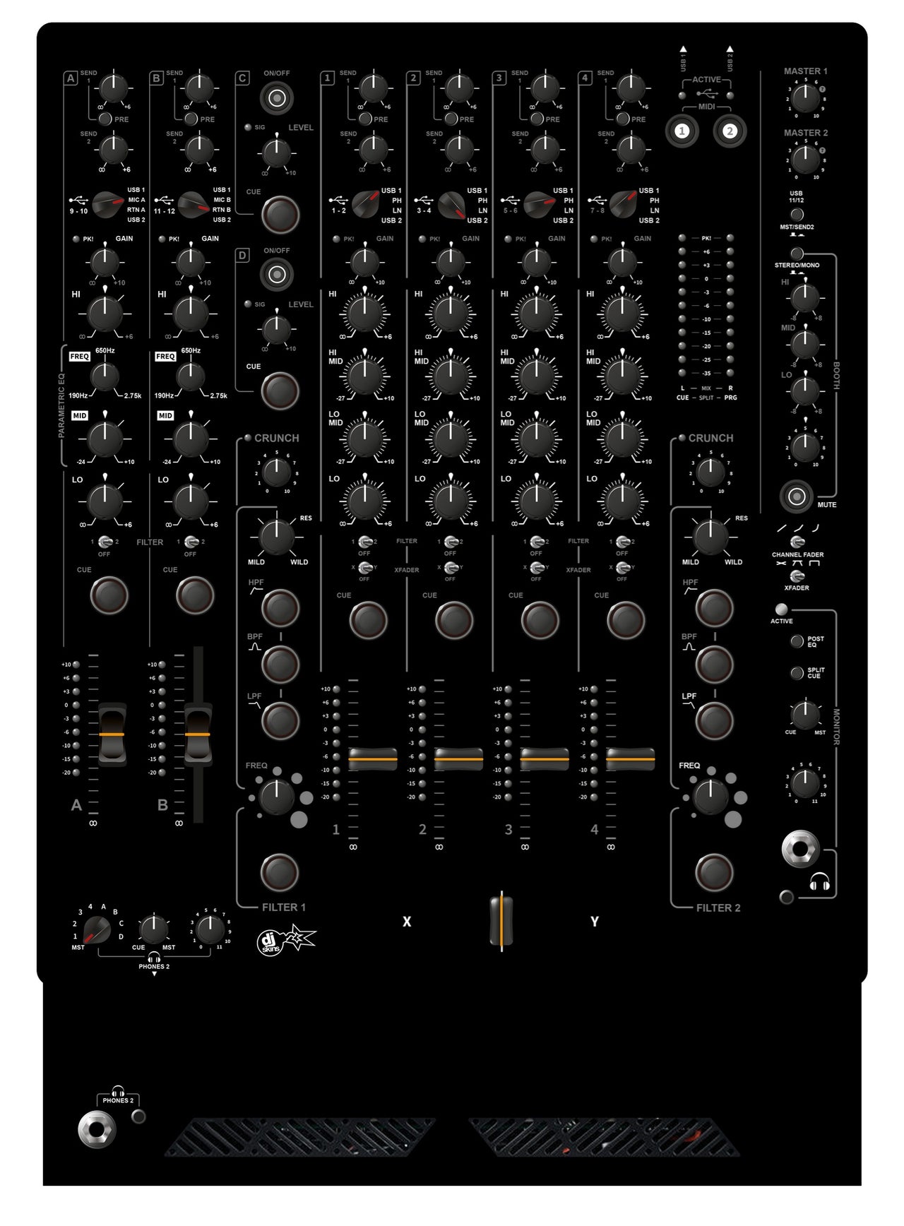 Allen and Heath XONE 96 Skin Black