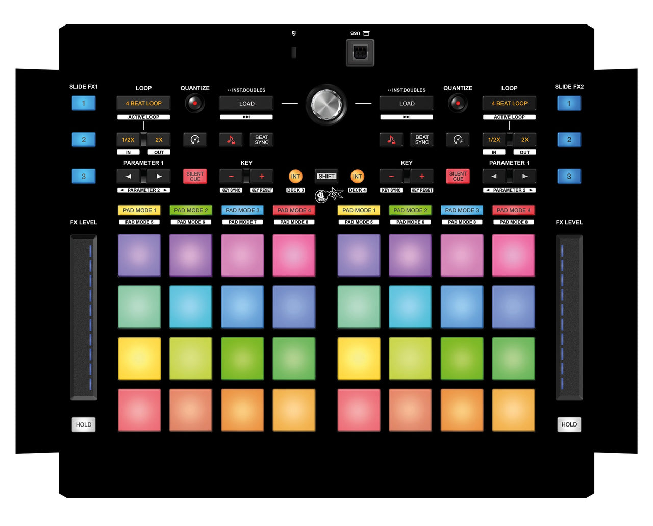Pioneer DJ DDJ XP 2 Skin Black