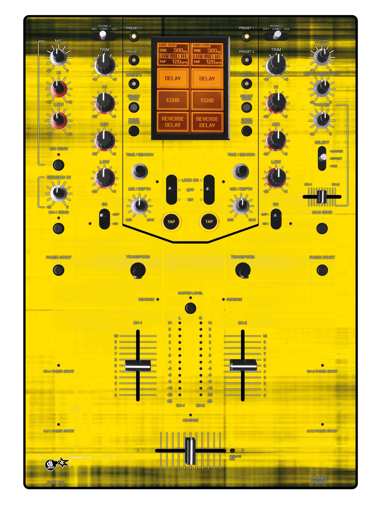 Pioneer DJ DJM 909 Skin Blacknyellow