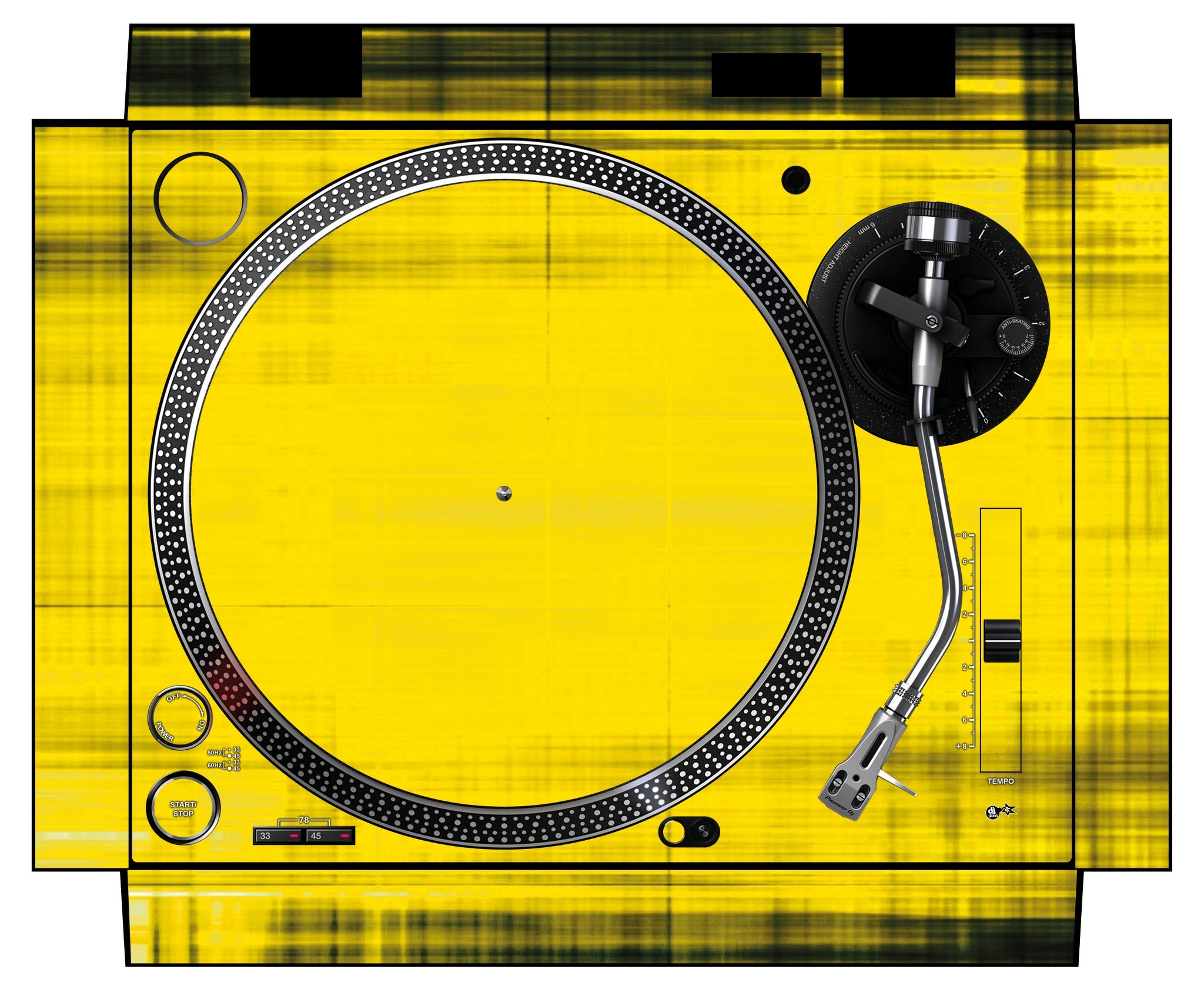 Pioneer DJ PLX 500 Skin Blacknyellow