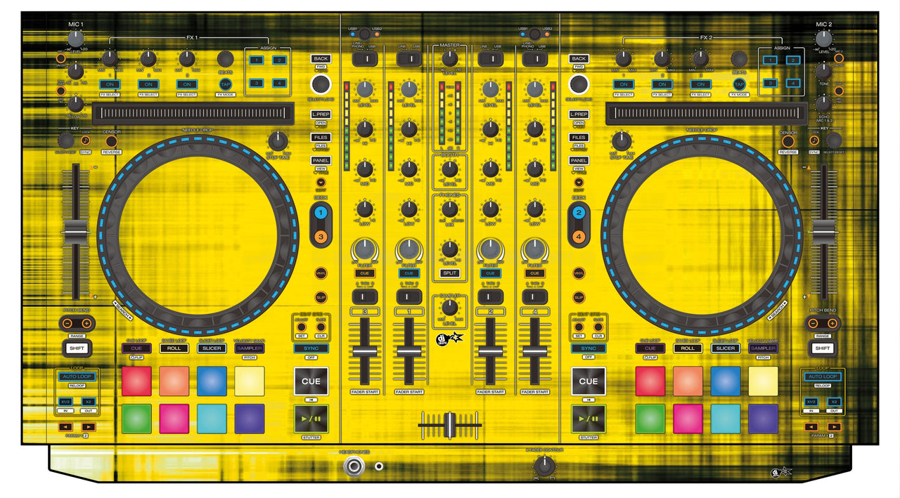 Denon DJ MC 7000 Skin Blacknyellow