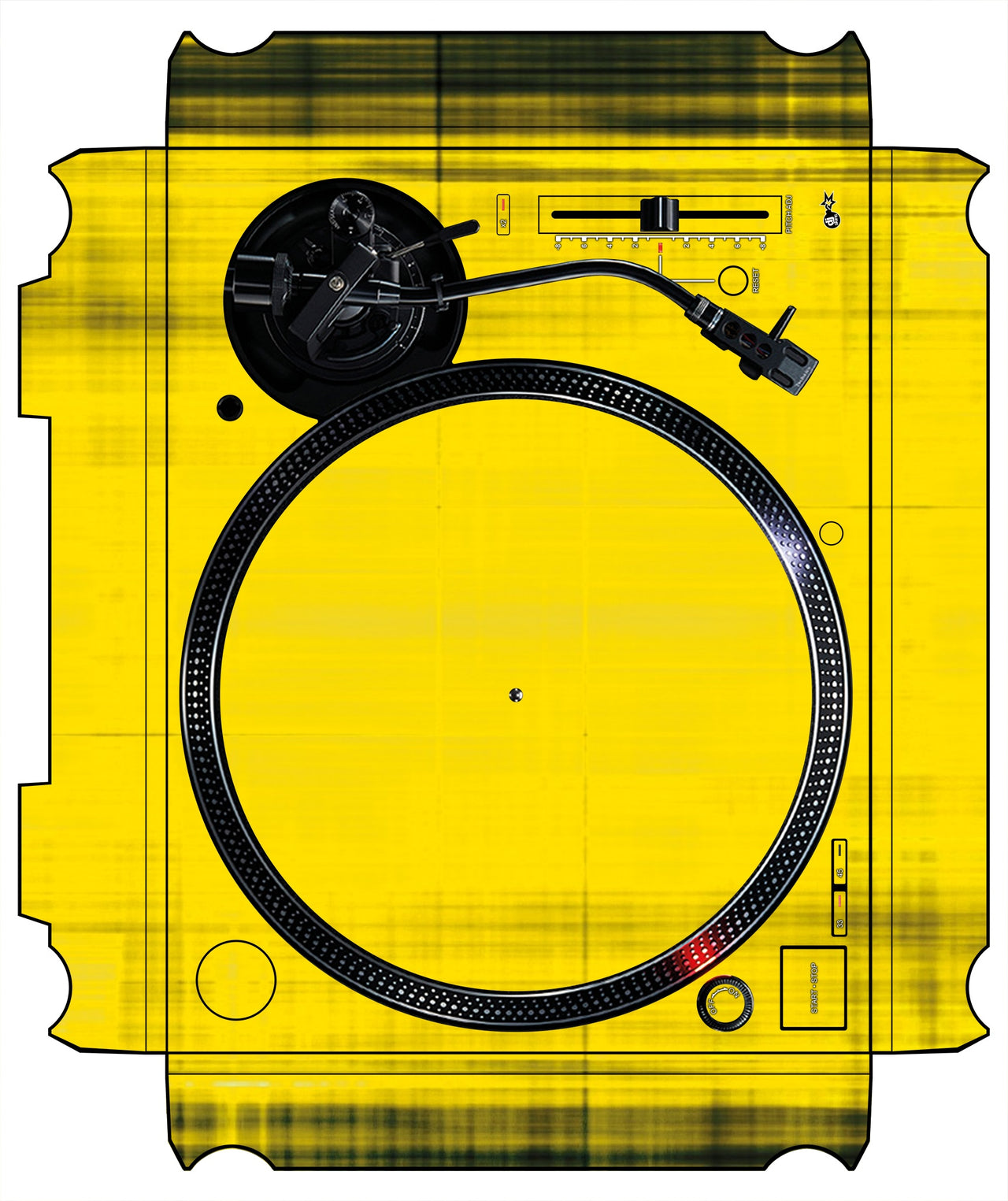 Technics 1200 / 1210 MK7 VERTICAL Skin Blacknyellow