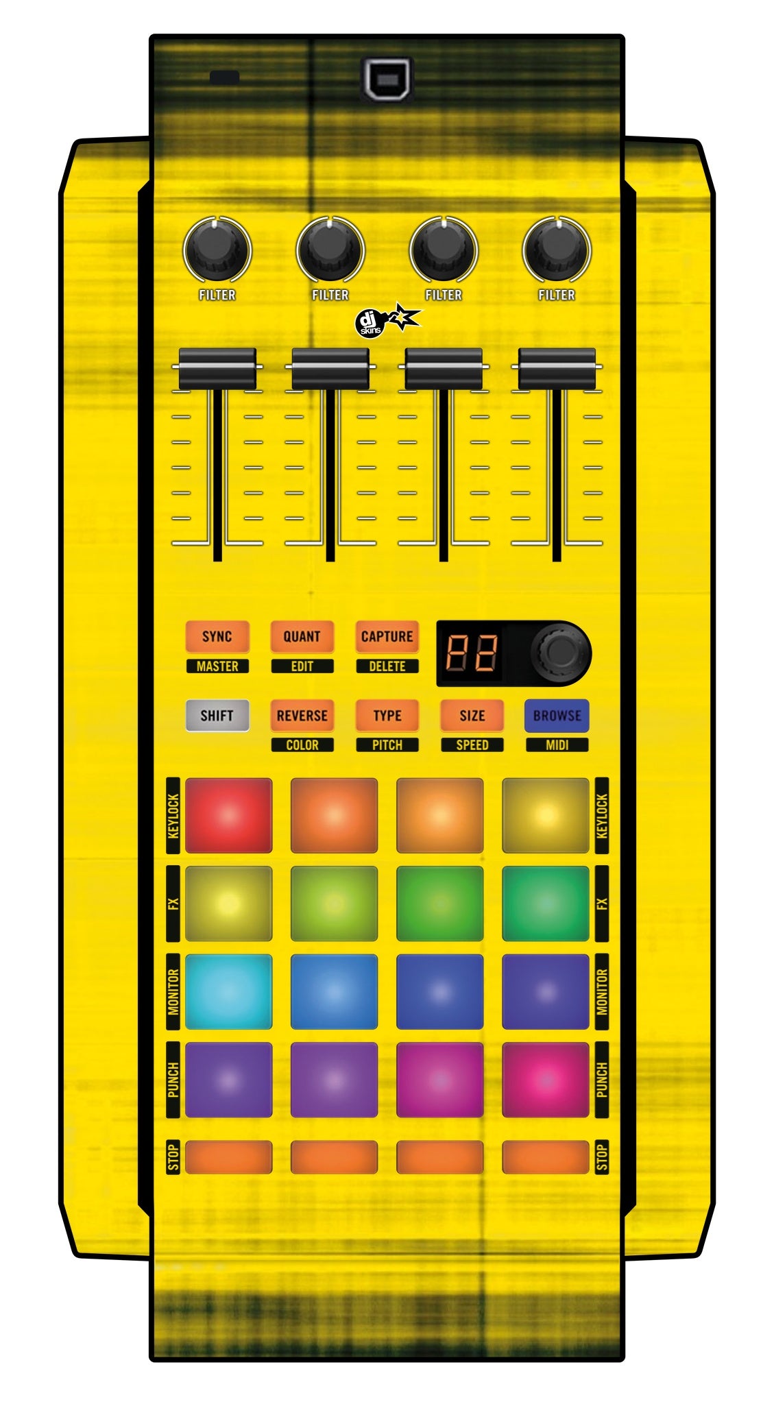 Native Instruments F1 Skin Blacknyellow