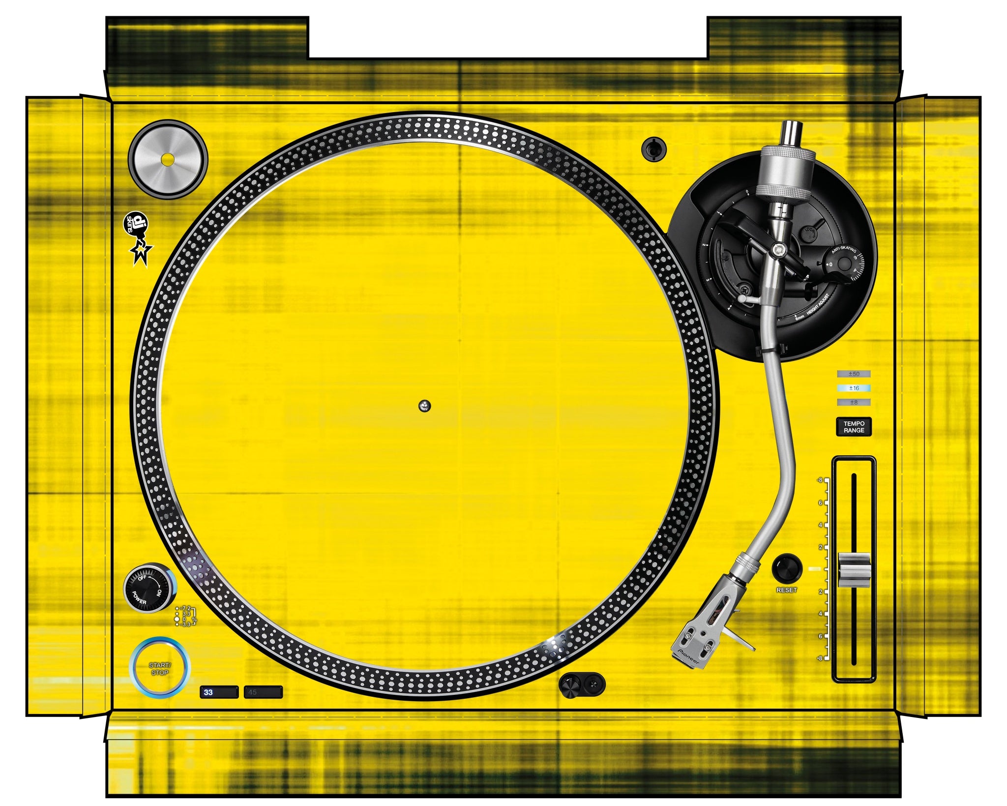 Pioneer DJ PLX 1000 Skin Blacknyellow