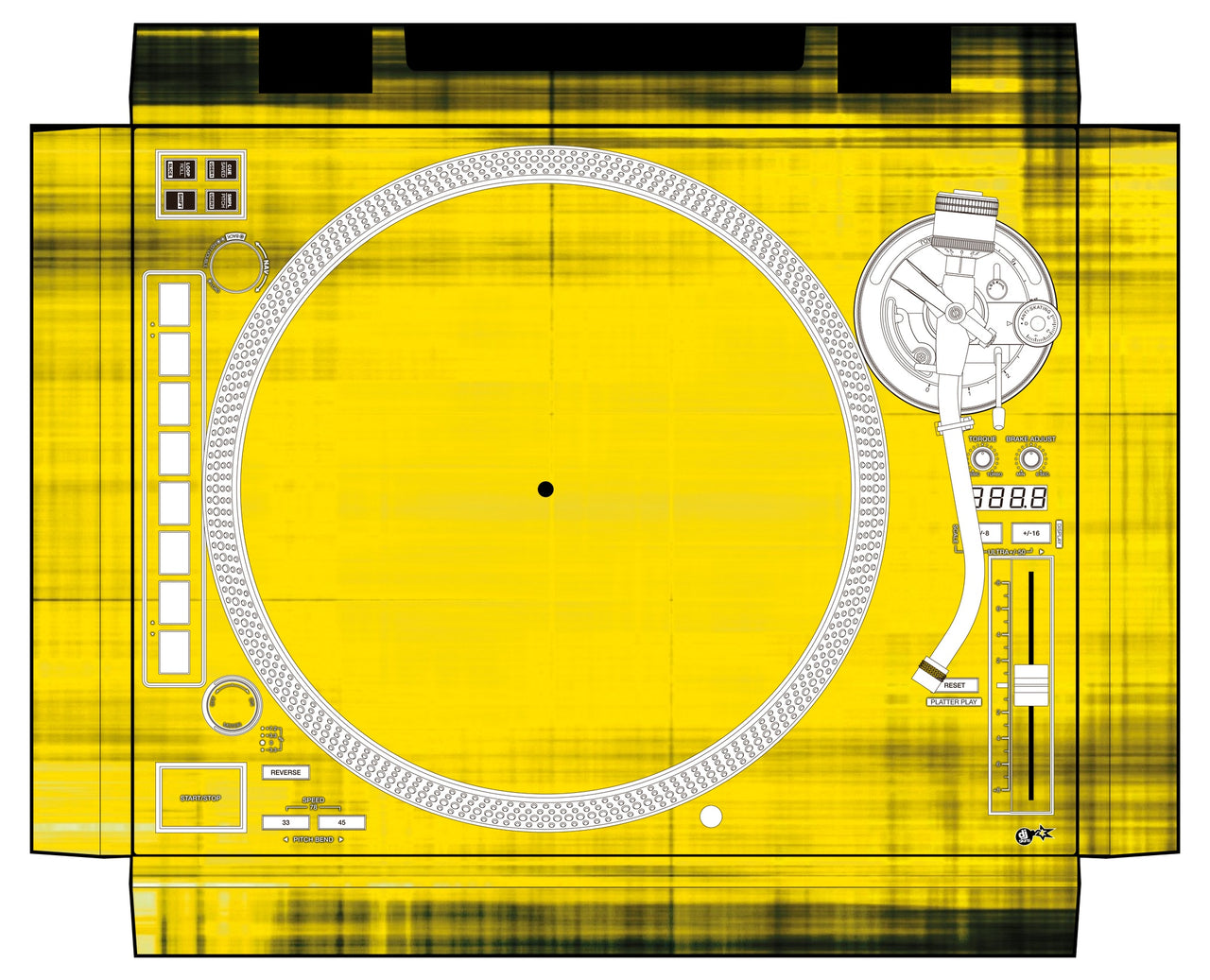 Reloop RP 8000 MK2 Skin Blacknyellow