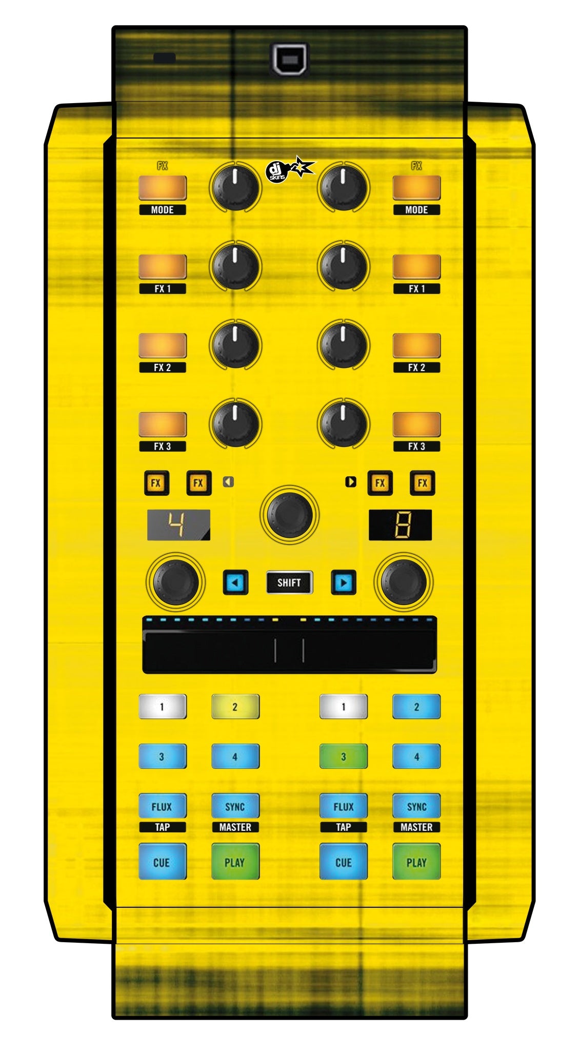 Native Instruments X1 MK2 Skin Blacknyellow