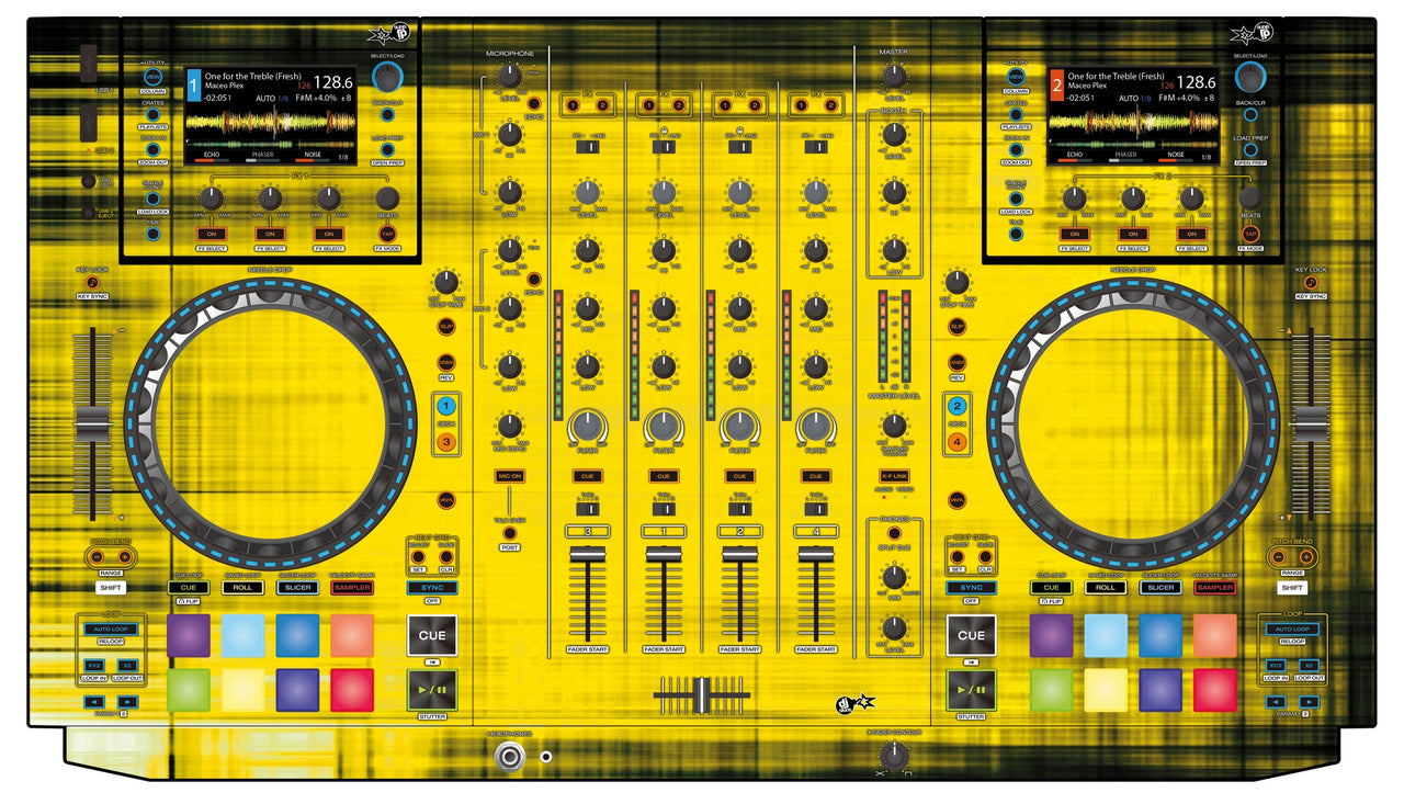 Denon DJ MCX 8000 Skin Blacknyellow
