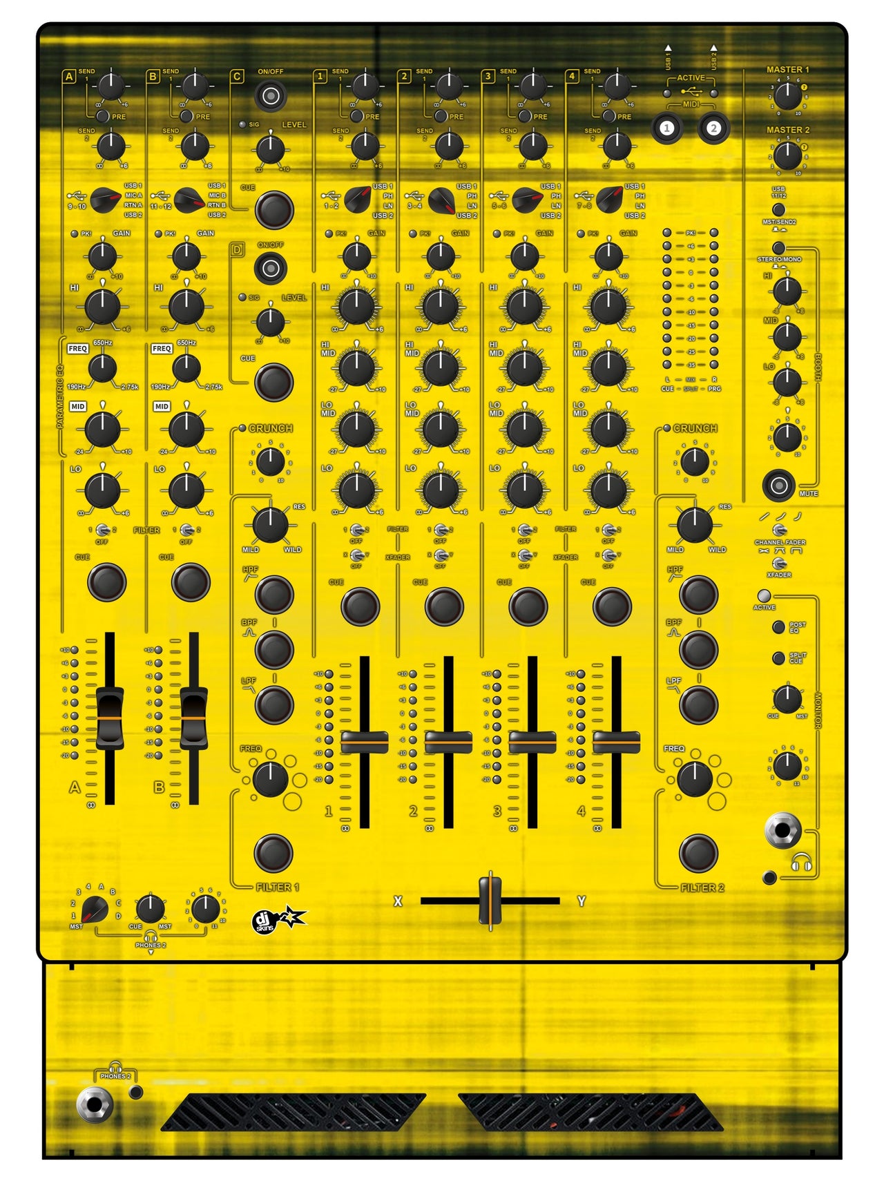 Allen and Heath XONE 96 Skin Blacknyellow