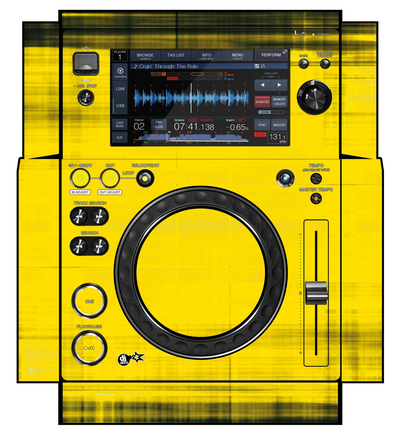 Pioneer DJ XDJ 700 Skin Blacknyellow