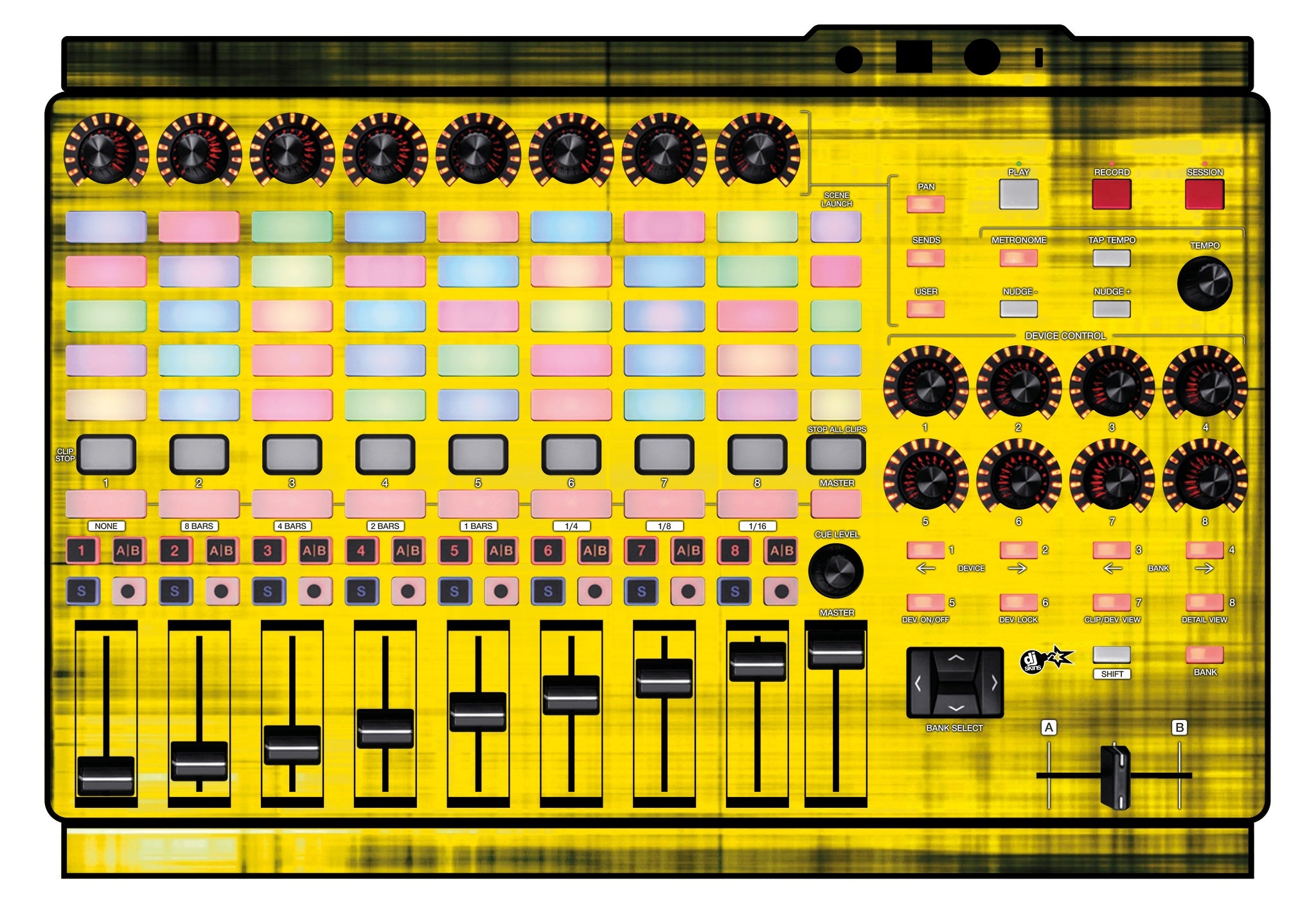 Akai Pro APC 40 MK2 Skin Blacknyellow